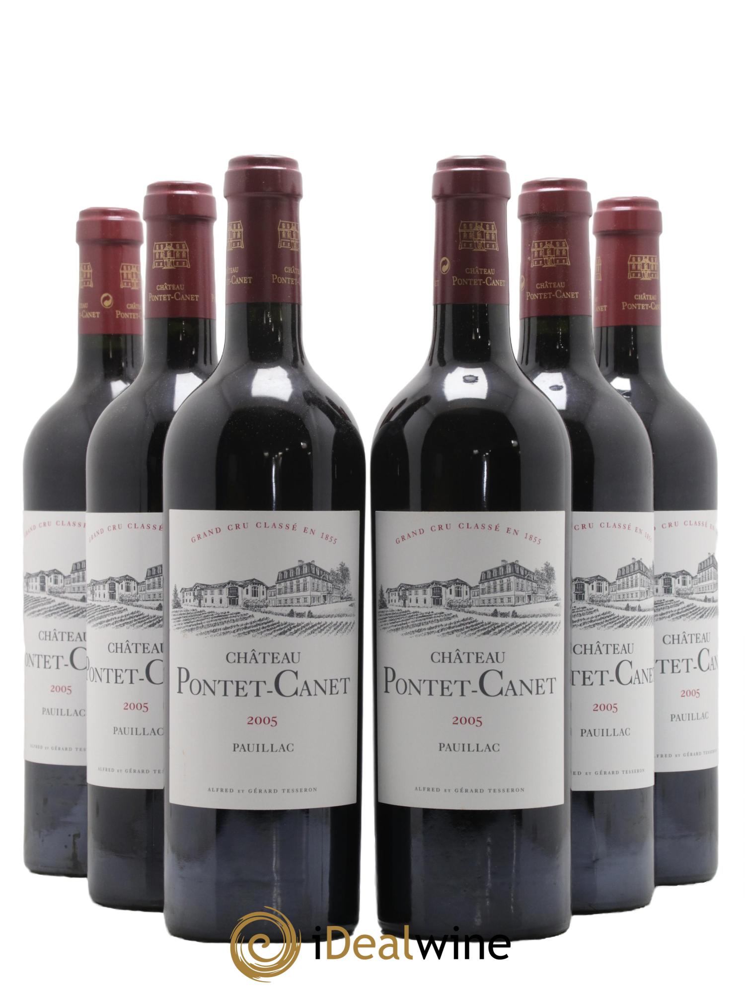 Château Pontet Canet 5ème Grand Cru Classé 2005 - Lot de 6 bouteilles - 0