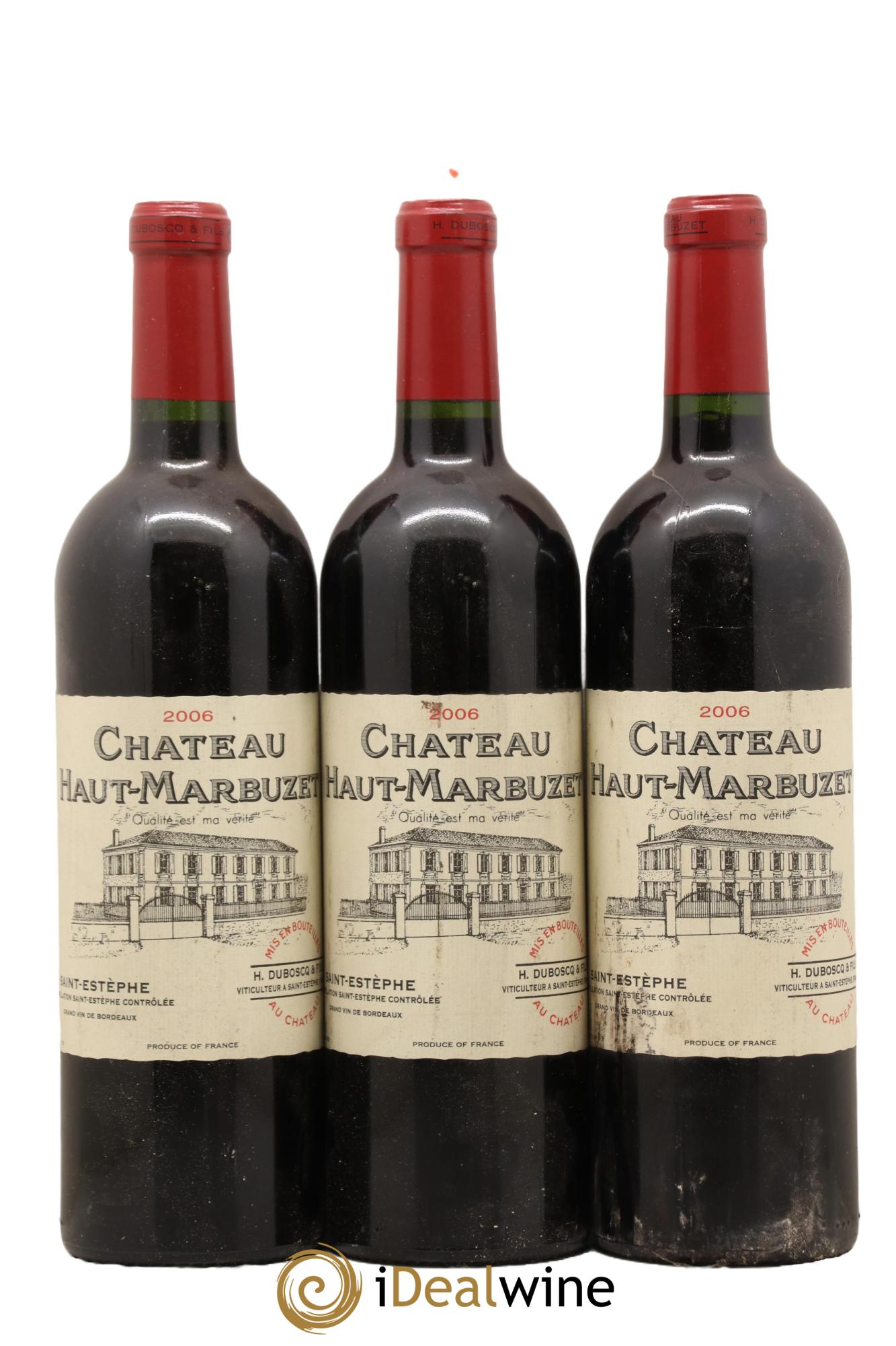Château Haut Marbuzet 2006 - Lot de 3 bouteilles - 0