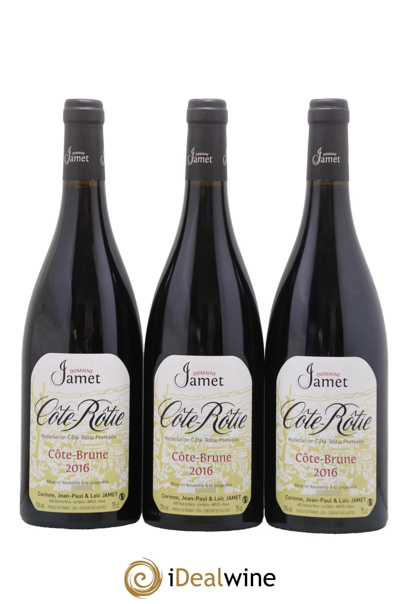 Côte-Rôtie Côte Brune Jamet (Domaine) 2016 - Lotto di 3 bottiglie - 0