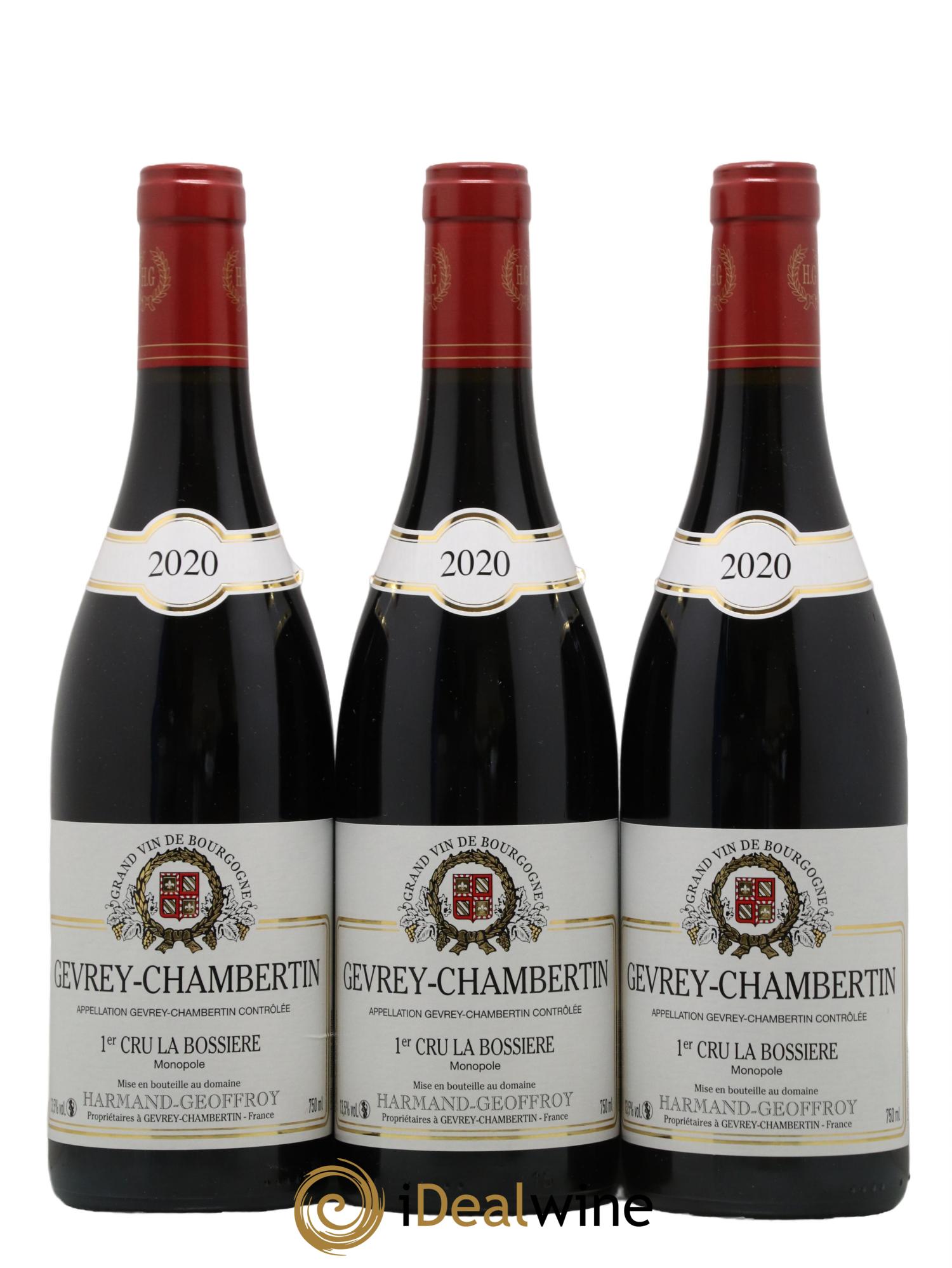 Gevrey-Chambertin 1er Cru La Bossière Harmand-Geoffroy (Domaine) 2020 - Lot de 3 bouteilles - 0
