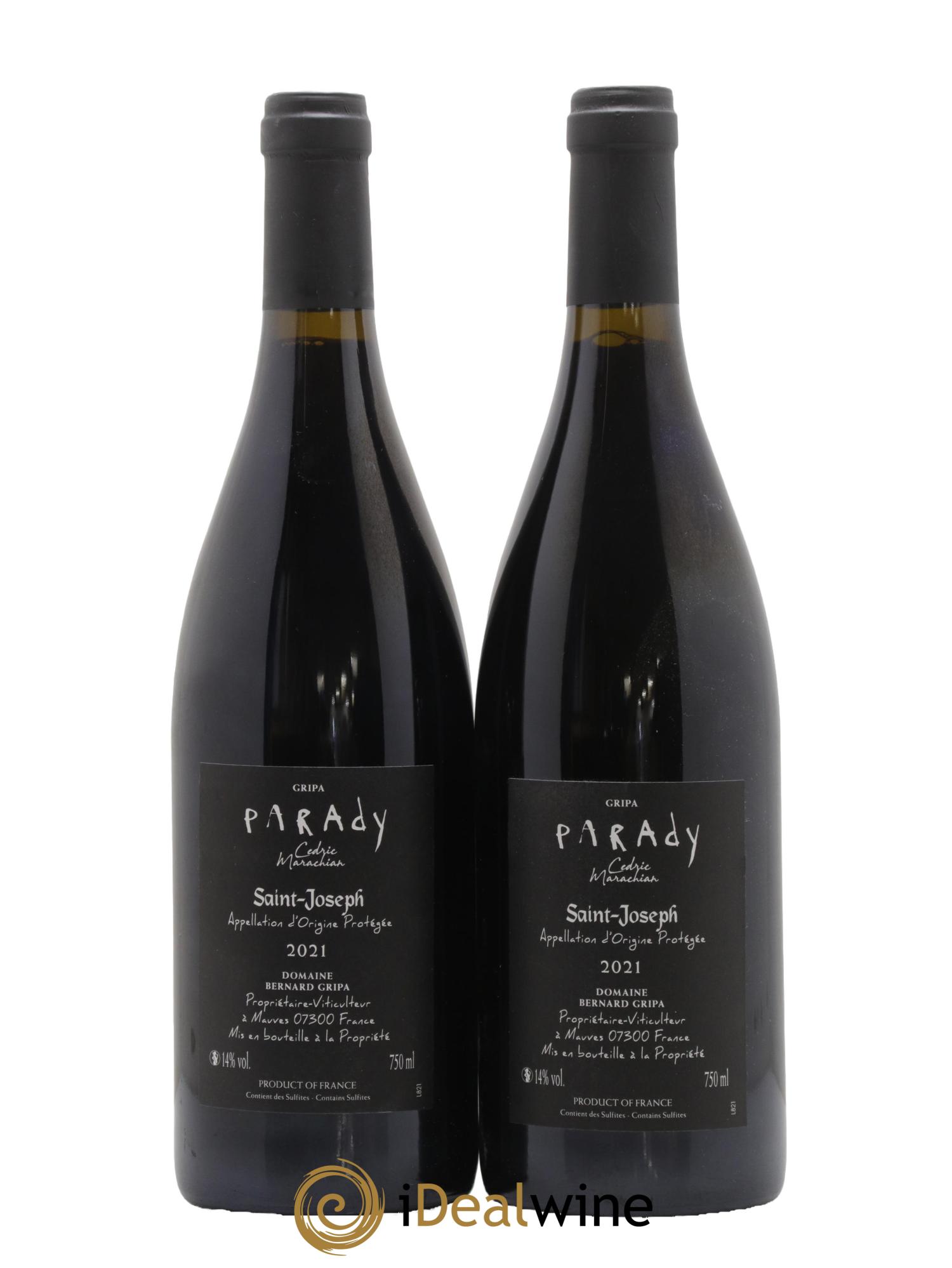 Saint-Joseph Parady Bernard Gripa (Domaine) 2021 - Lotto di 2 bottiglie - 1