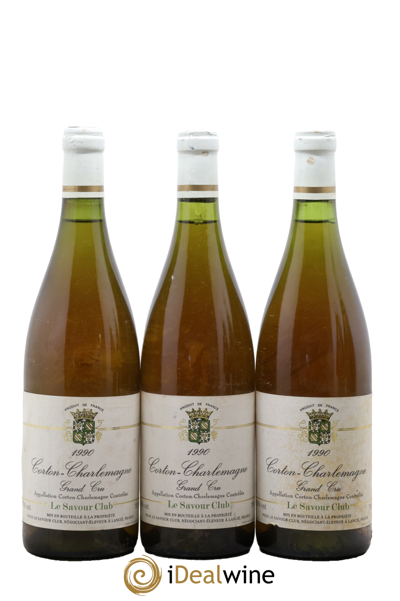 Corton-Charlemagne Grand Cru Le Savour Club 1990 - Lotto di 3 bottiglie - 0