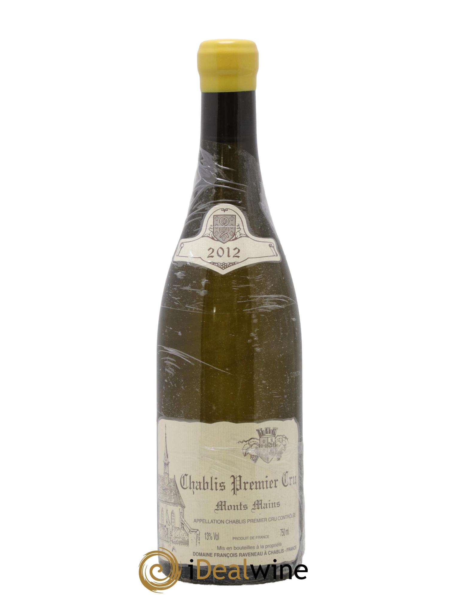 Chablis 1er Cru Monts Mains Raveneau (Domaine) 2012 - Lot de 1 bouteille - 0