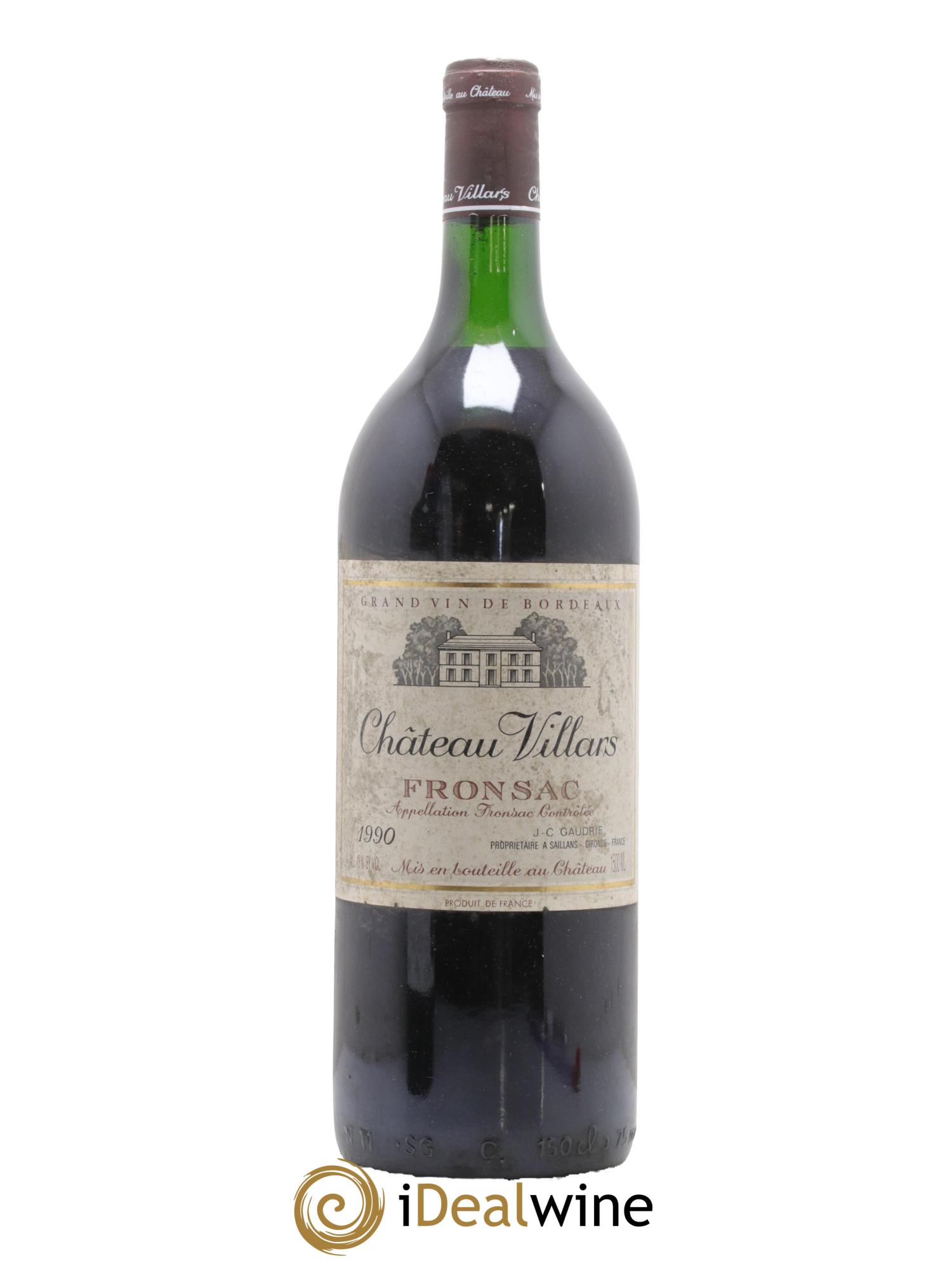 Bordeaux Fronsac Château Villars 1990 - Lotto di 1 magnum - 0