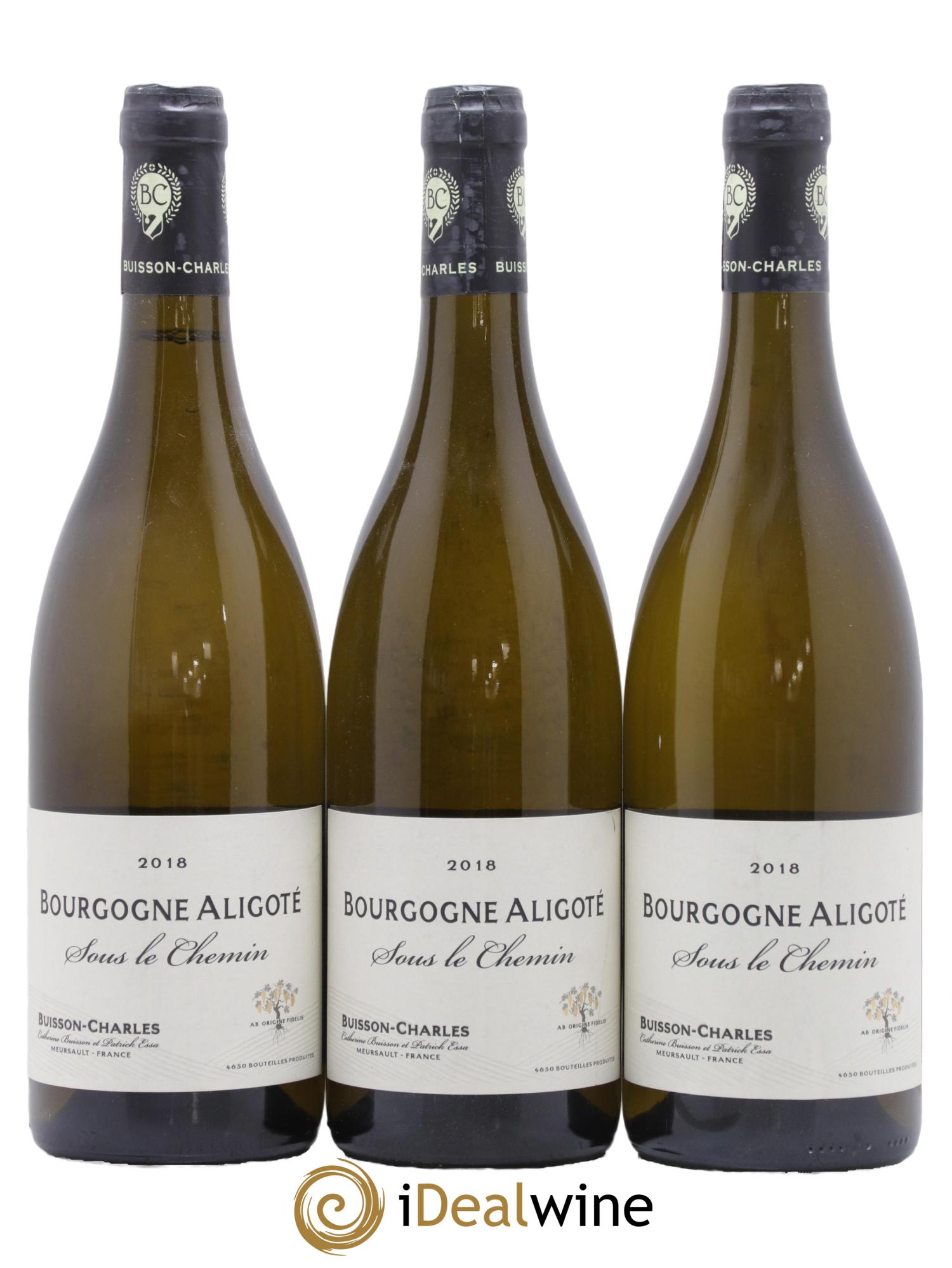 Bourgogne Aligoté Sous le Chemin Domaine Buisson Charles 2018 - Lot de 3 bouteilles - 0