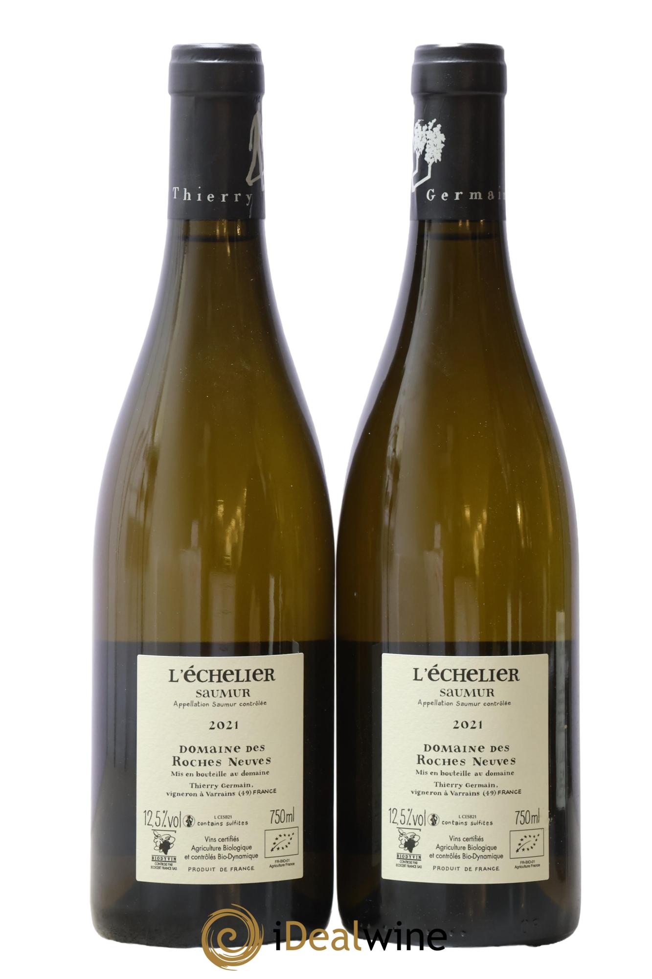 Saumur l'Echelier Domaine des Roches Neuves - Thierry Germain 2021 - Lot de 2 bouteilles - 1