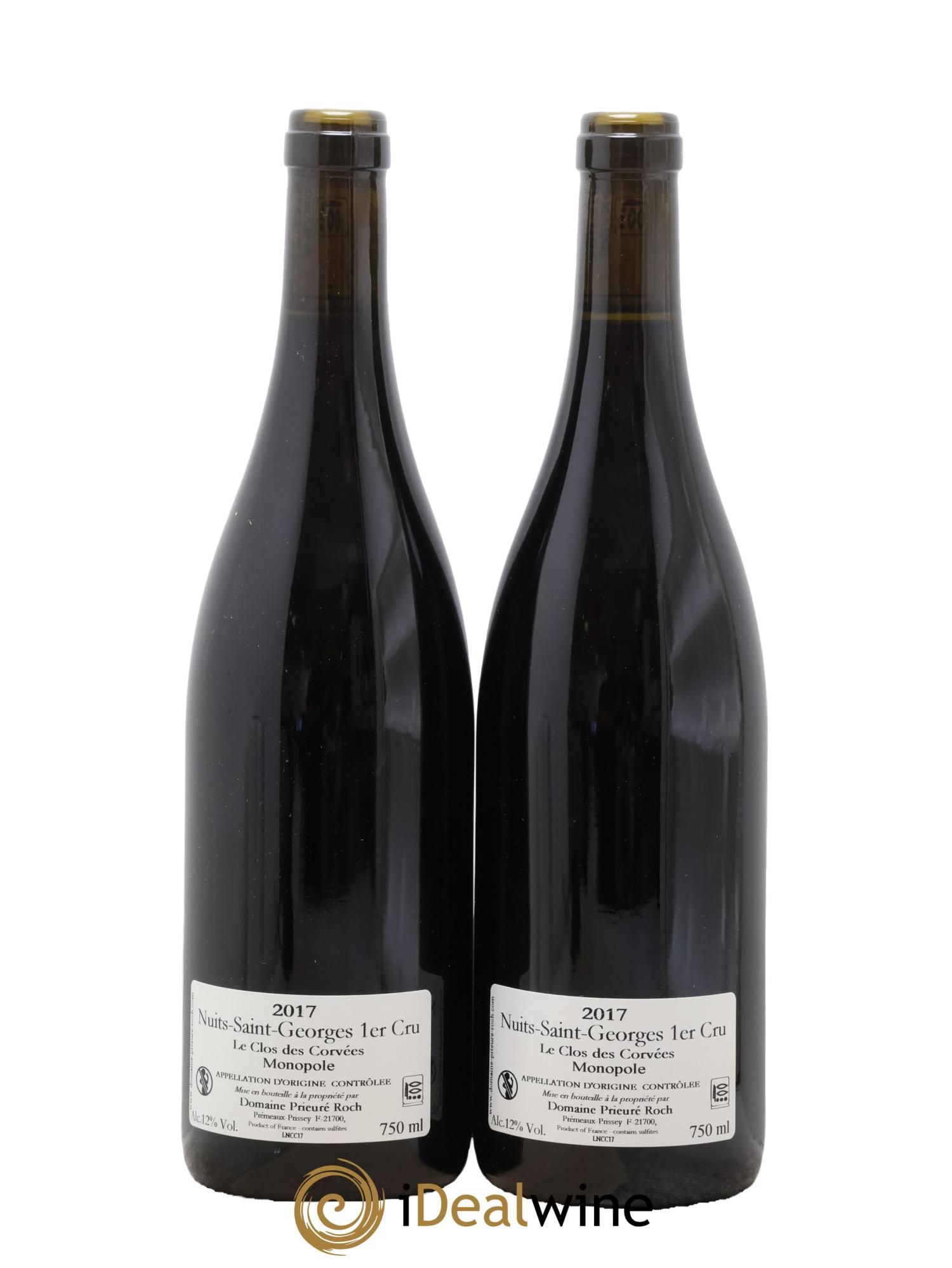 Nuits-Saint-Georges 1er Cru Le Clos des Corvées Prieuré Roch 2017 - Lotto di 2 bottiglie - 1