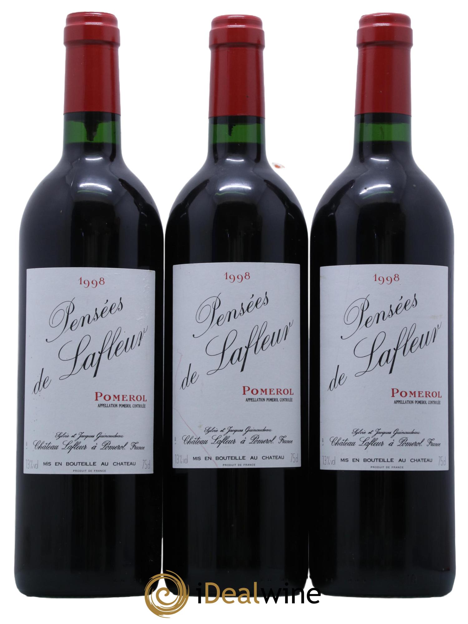 Pensées de Lafleur Second Vin 1998 - Lot de 3 bouteilles - 0