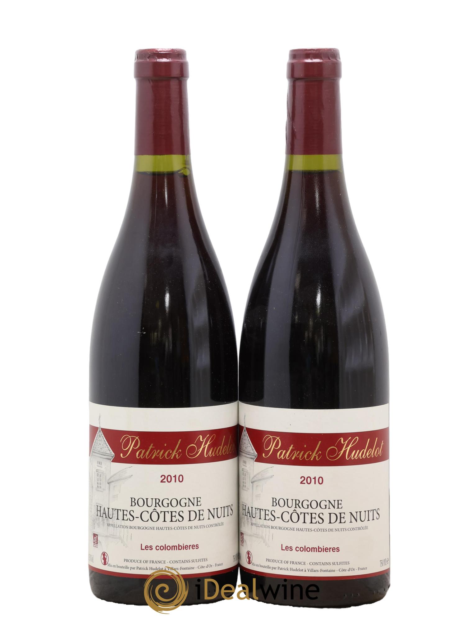 Hautes-Côtes de Nuits Les Colombières Domaine Hudelot 2010 - Lot of 2 bottles - 0