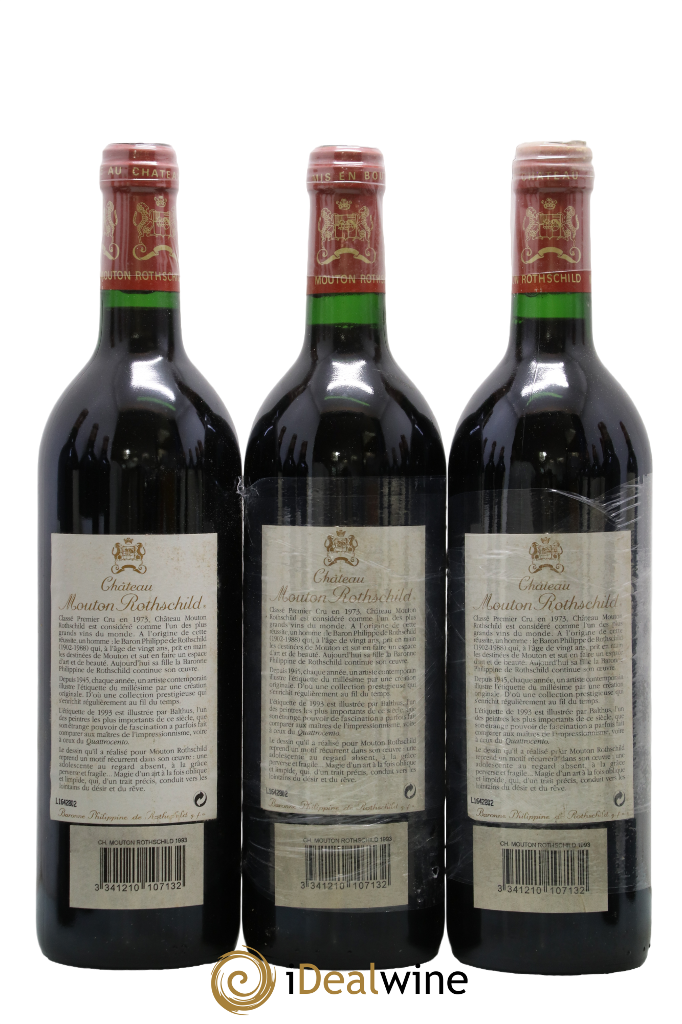 Château Mouton Rothschild 1er Grand Cru Classé 1993 - Lot de 12 bouteilles - 2