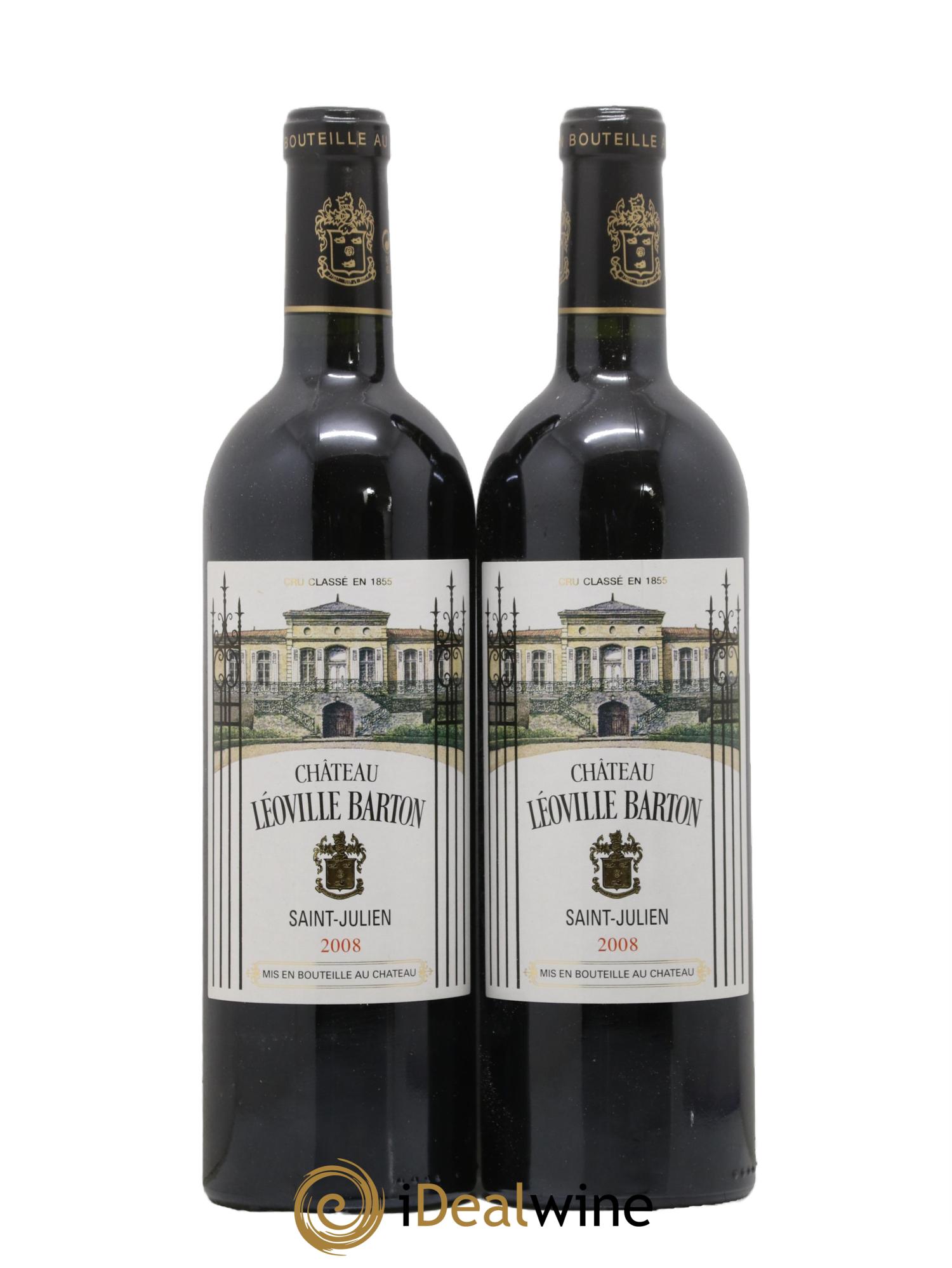 Château Léoville Barton 2ème Grand Cru Classé 2008 - Lot de 2 bouteilles - 0