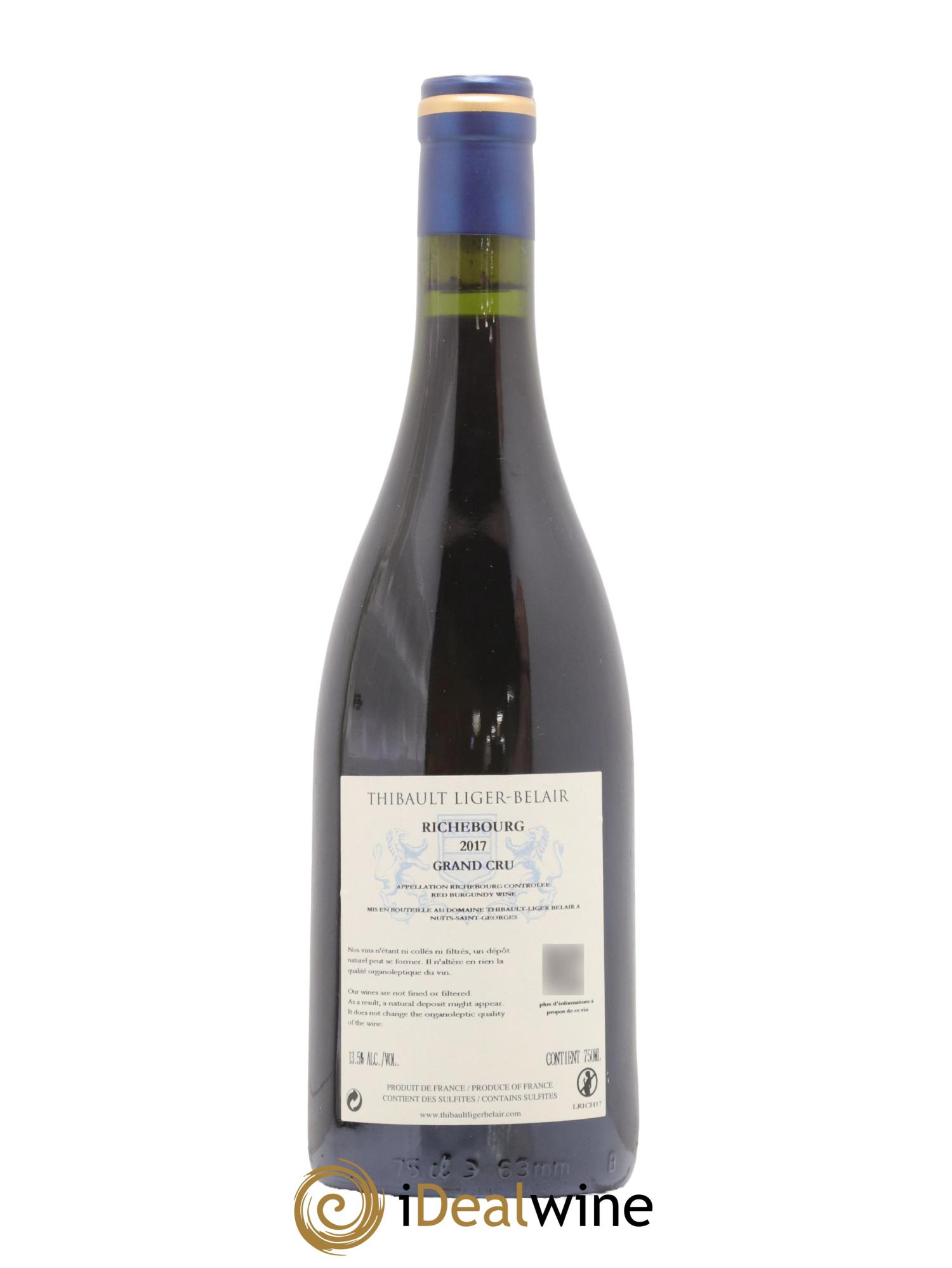 Richebourg Grand Cru Thibault Liger-Belair 2017 - Lot de 1 bouteille - 1