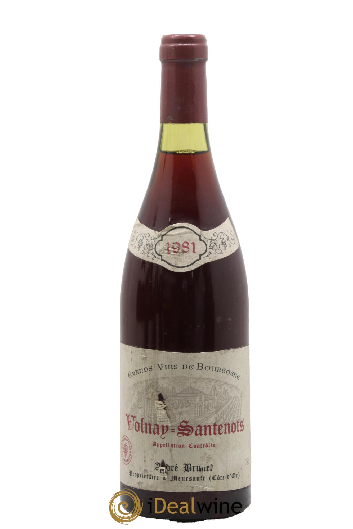 Volnay Santenots André Brunet 1981 - Lot de 1 bouteille - 0