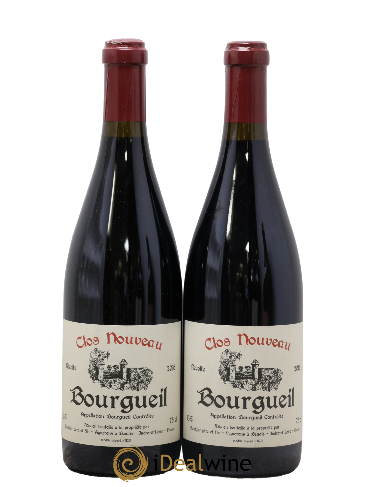 Bourgueil Clos Nouveau Domaine du Bel Air 2016 - Lot de 2 bouteilles - 0