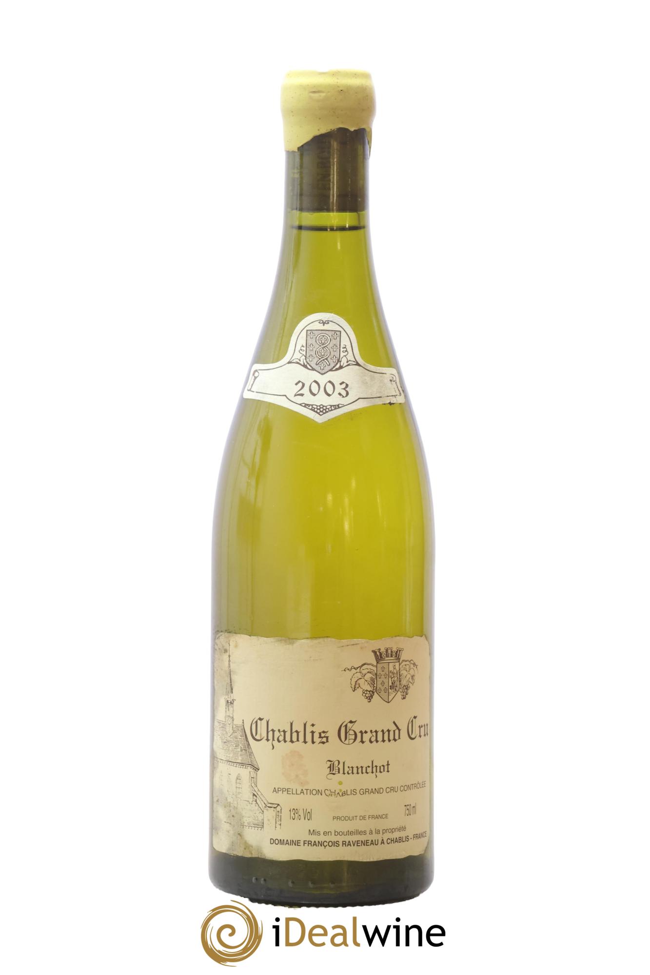 Chablis Grand Cru Blanchot Raveneau (Domaine) 2003 - Lot de 1 bouteille - 0