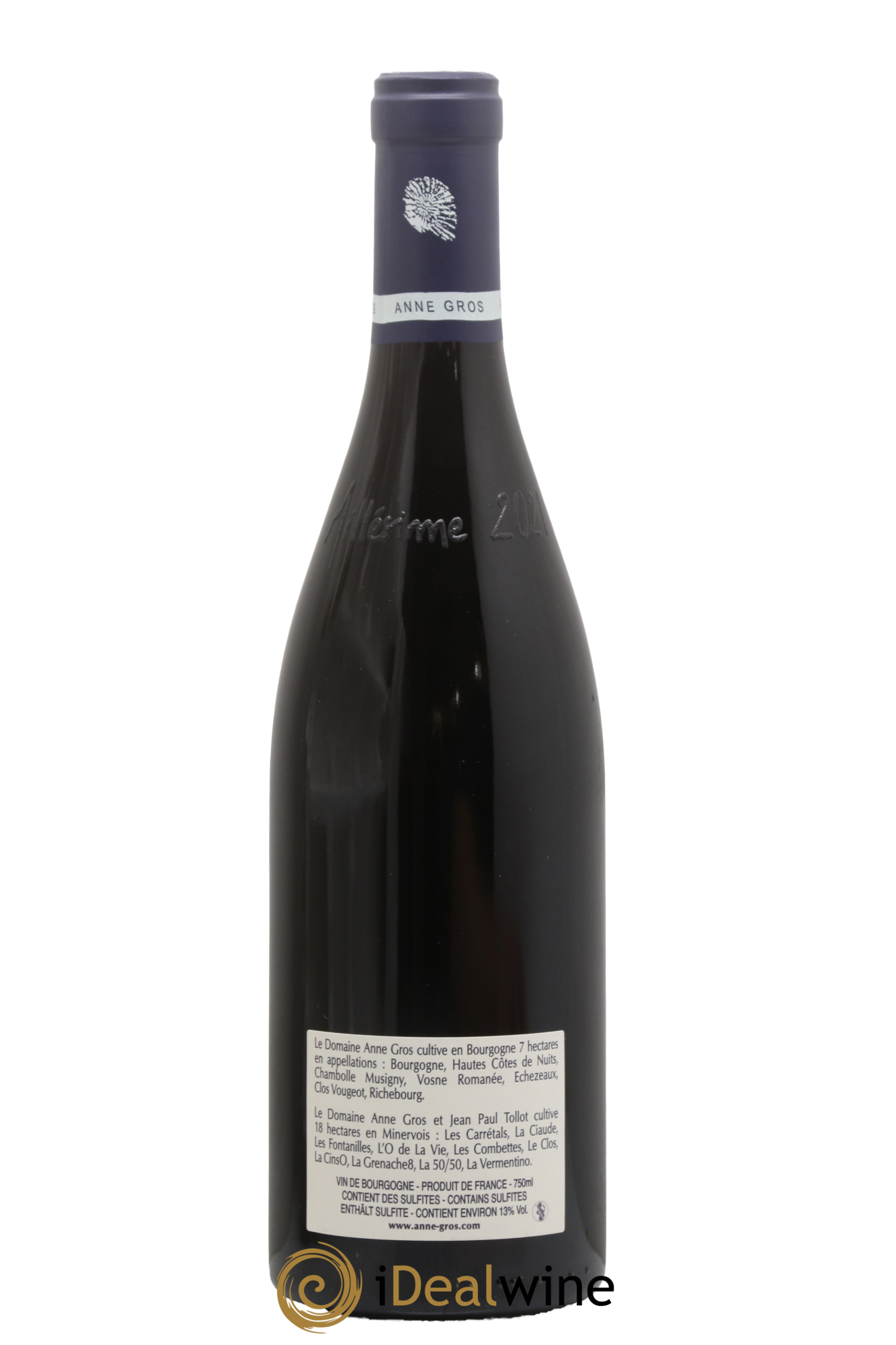 Clos de Vougeot Grand Cru Le Grand Maupertui Anne Gros 2021 - Lot de 1 bouteille - 1