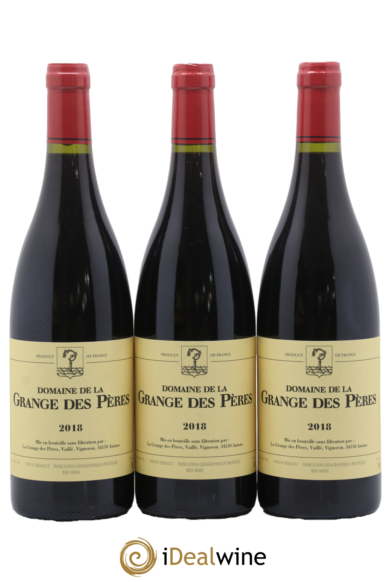 Pays d'Hérault Grange des Pères Laurent Vaillé 2018 - Lot de 3 bouteilles - 0