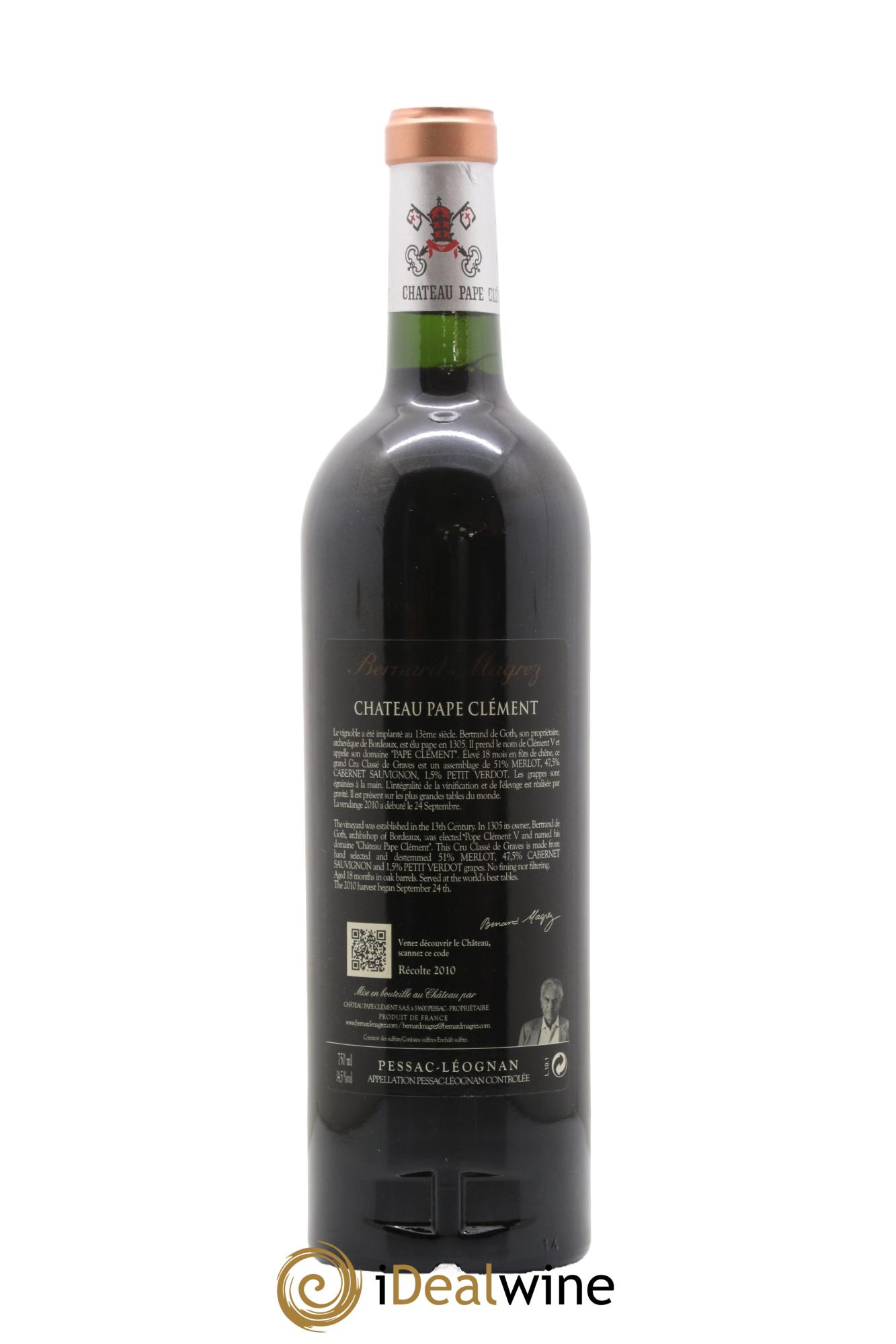 Château Pape Clément Cru Classé de Graves 2010 - Lot of 1 bottle - 1