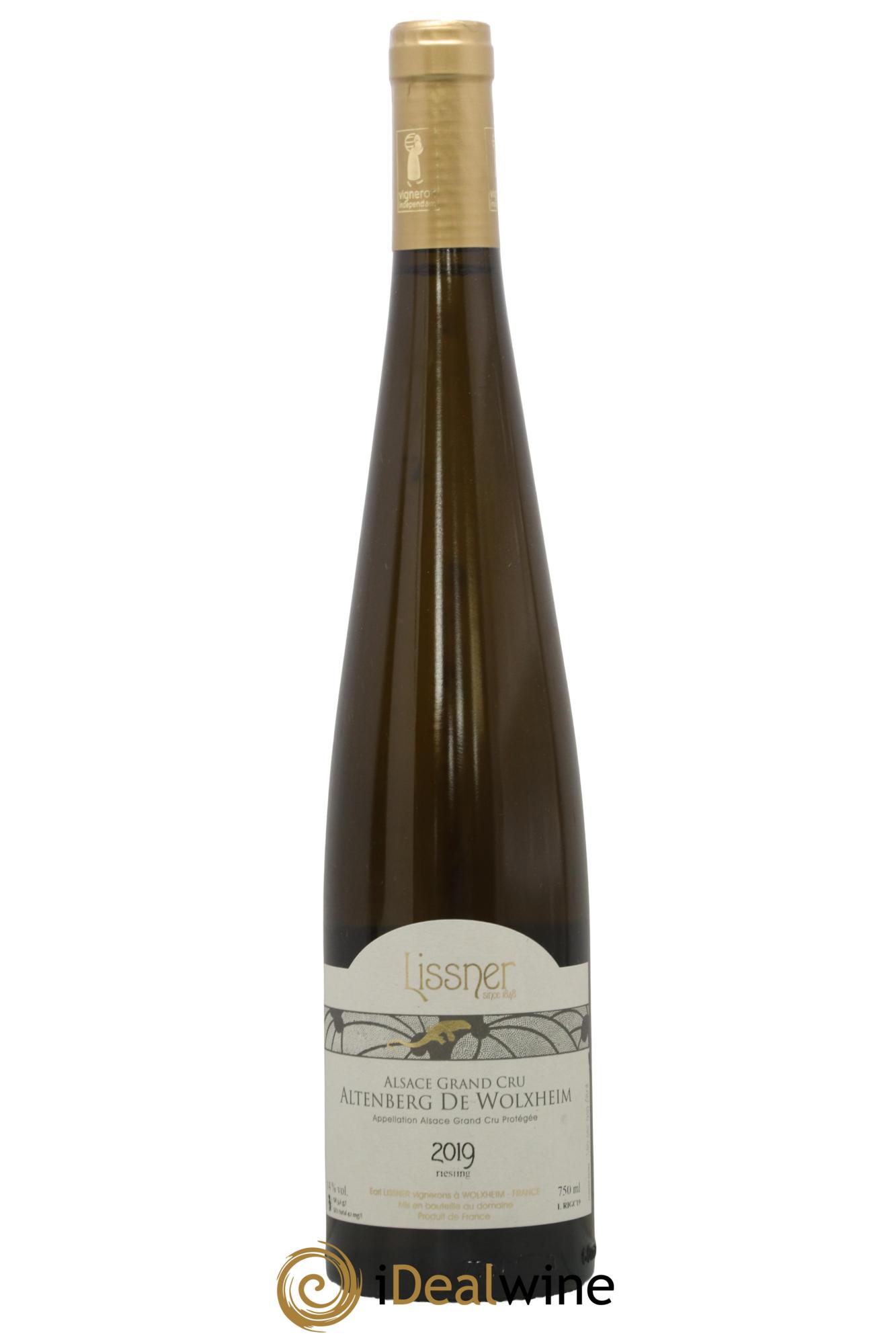 Alsace Riesling grand cru Altenberg de Wolxheim domaine Clément Lissner 2019 - Lot of 1 bottle - 0
