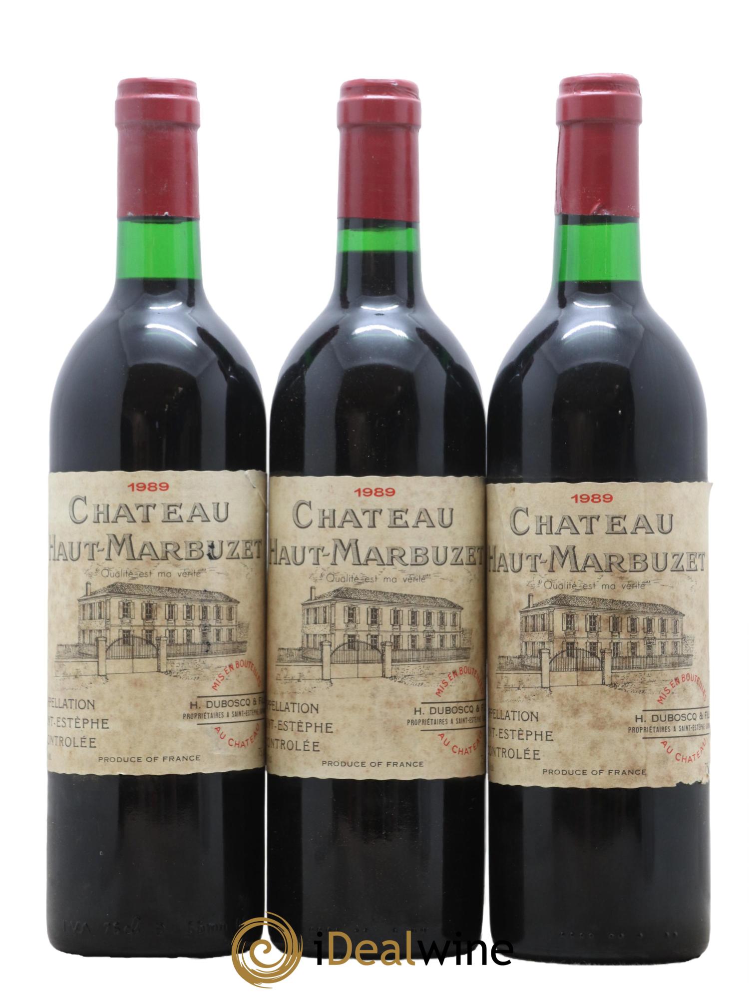 Château Haut Marbuzet 1989 - Lotto di 12 bottiglie - 3