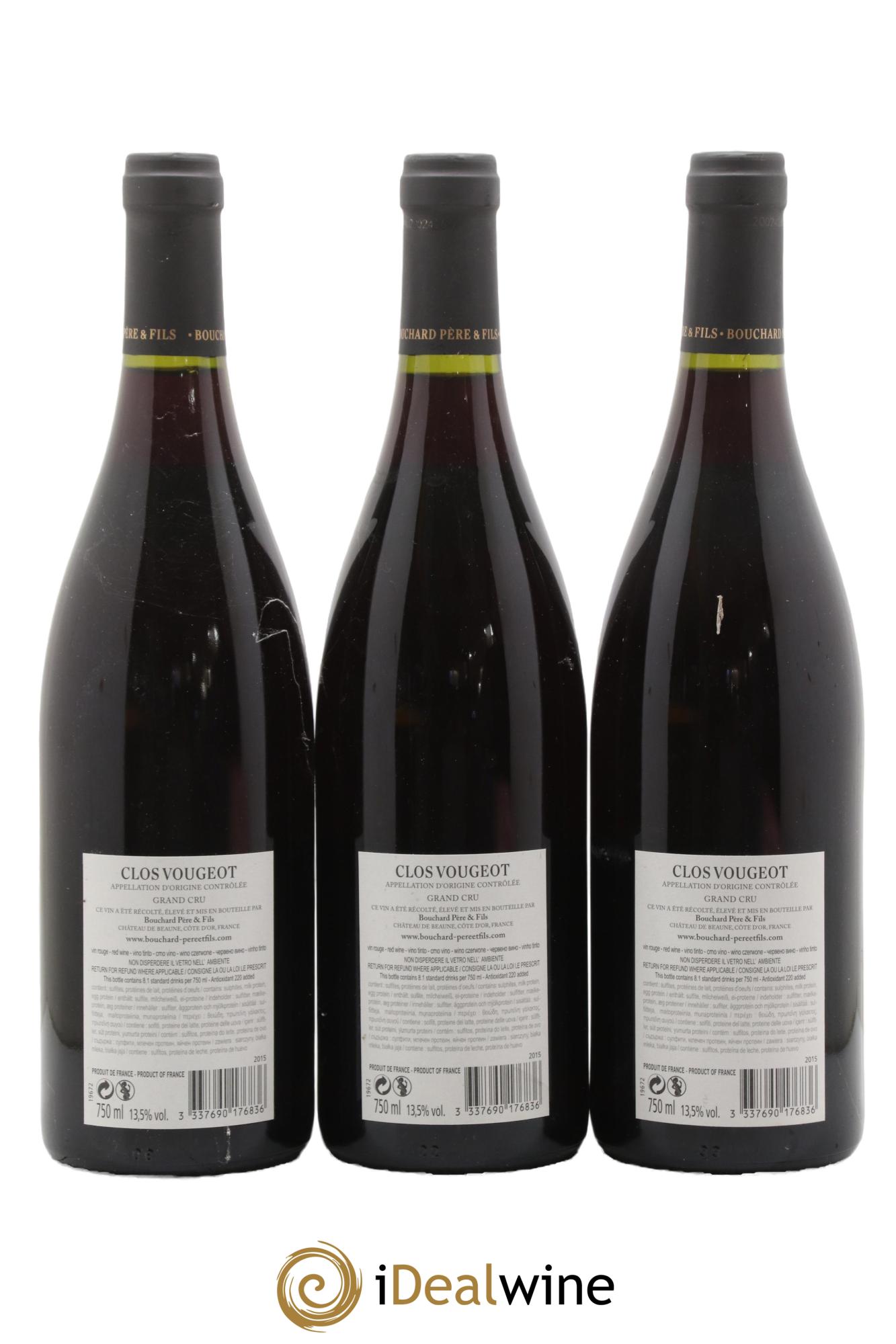 Clos de Vougeot Grand Cru Bouchard Père & Fils 2015 - Lot de 6 bouteilles - 4