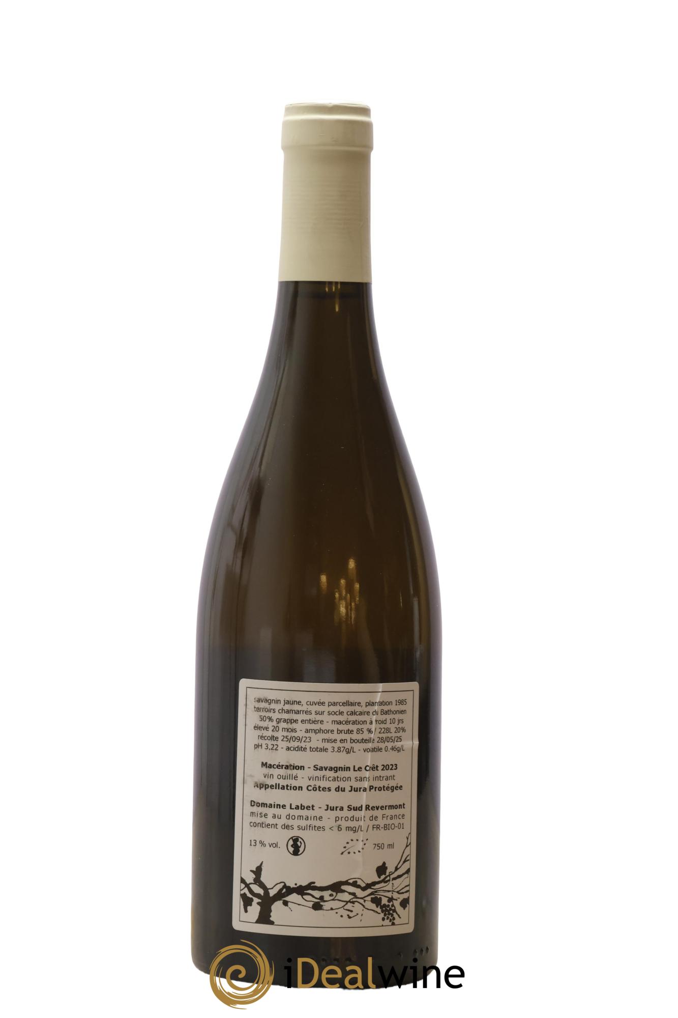 Côtes du Jura Macération-Savagnin Le Crêt Labet (Domaine) 2023 - Lotto di 1 bottiglia - 1