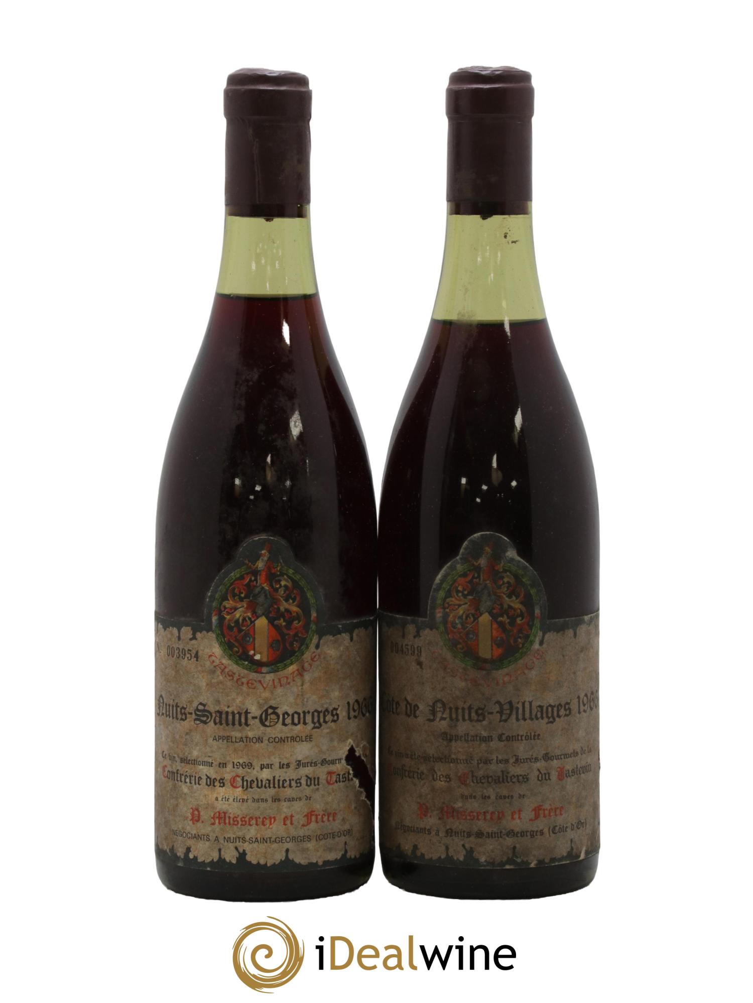 Côte de Nuits-Villages Confrerie des Chevaliers du Taste Vinnage Domaine Misserey & Frères 1966 - Lot de 2 bouteilles - 0