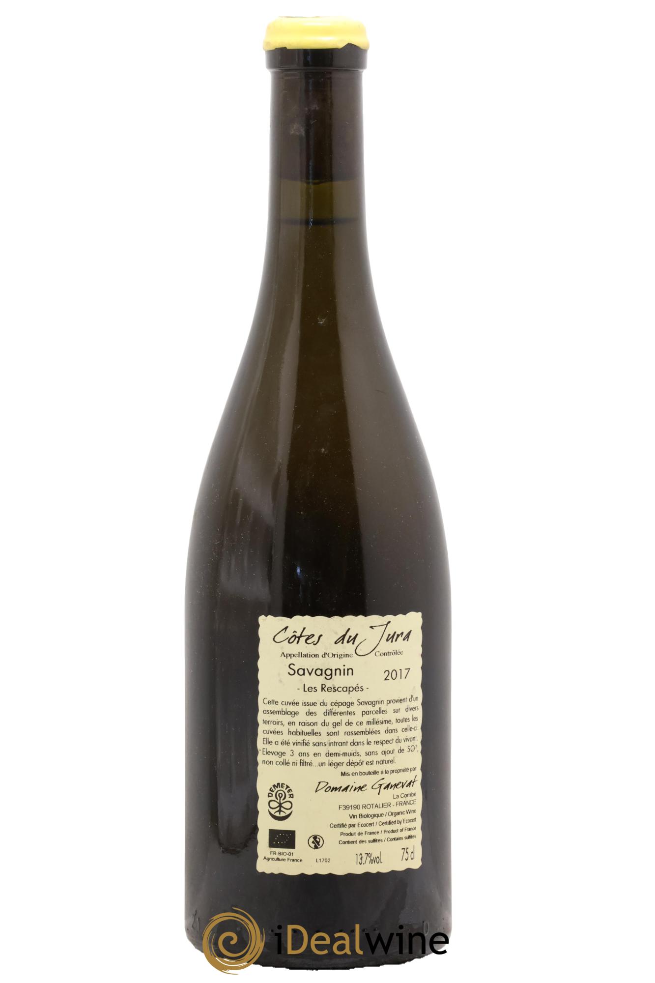 Côtes du Jura Savagnin Les Rescapés Jean-François Ganevat (Domaine) 2017 - Lot de 1 bouteille - 1