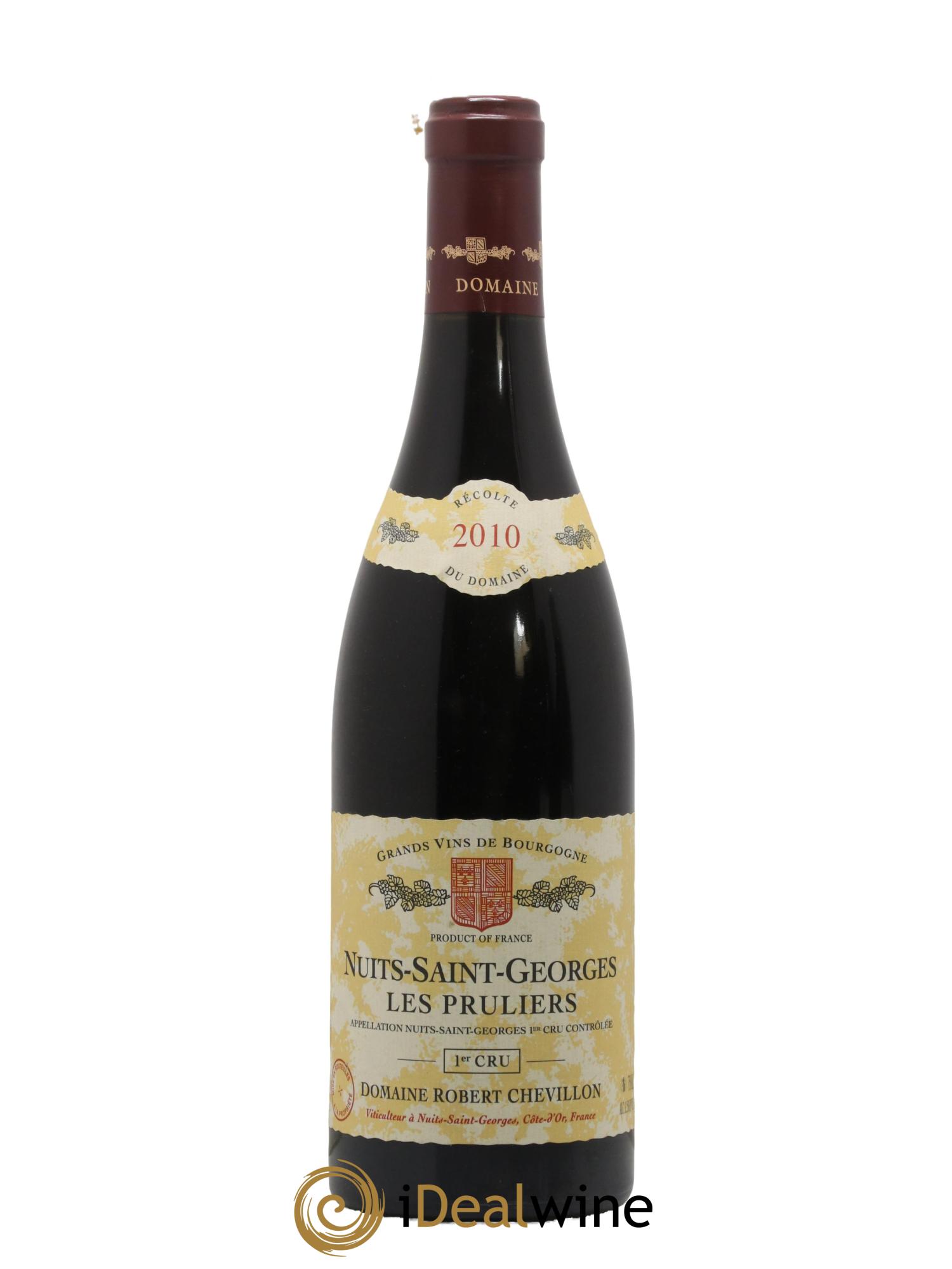 Nuits-Saint-Georges 1er Cru Les Pruliers Robert Chevillon 2010 - Lot de 1 bouteille - 0