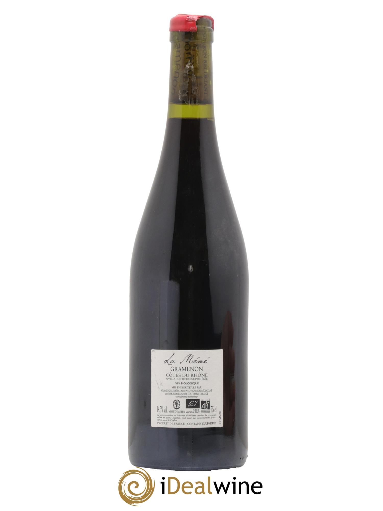 Côtes-du-Rhône La Mémé Ceps Centenaires Gramenon (Domaine) 2020 - Lot de 1 bouteille - 1