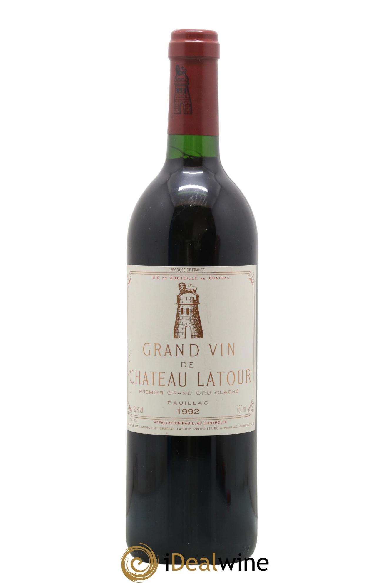 Château Latour 1er Grand Cru Classé 1992 - Lot de 1 bouteille - 0
