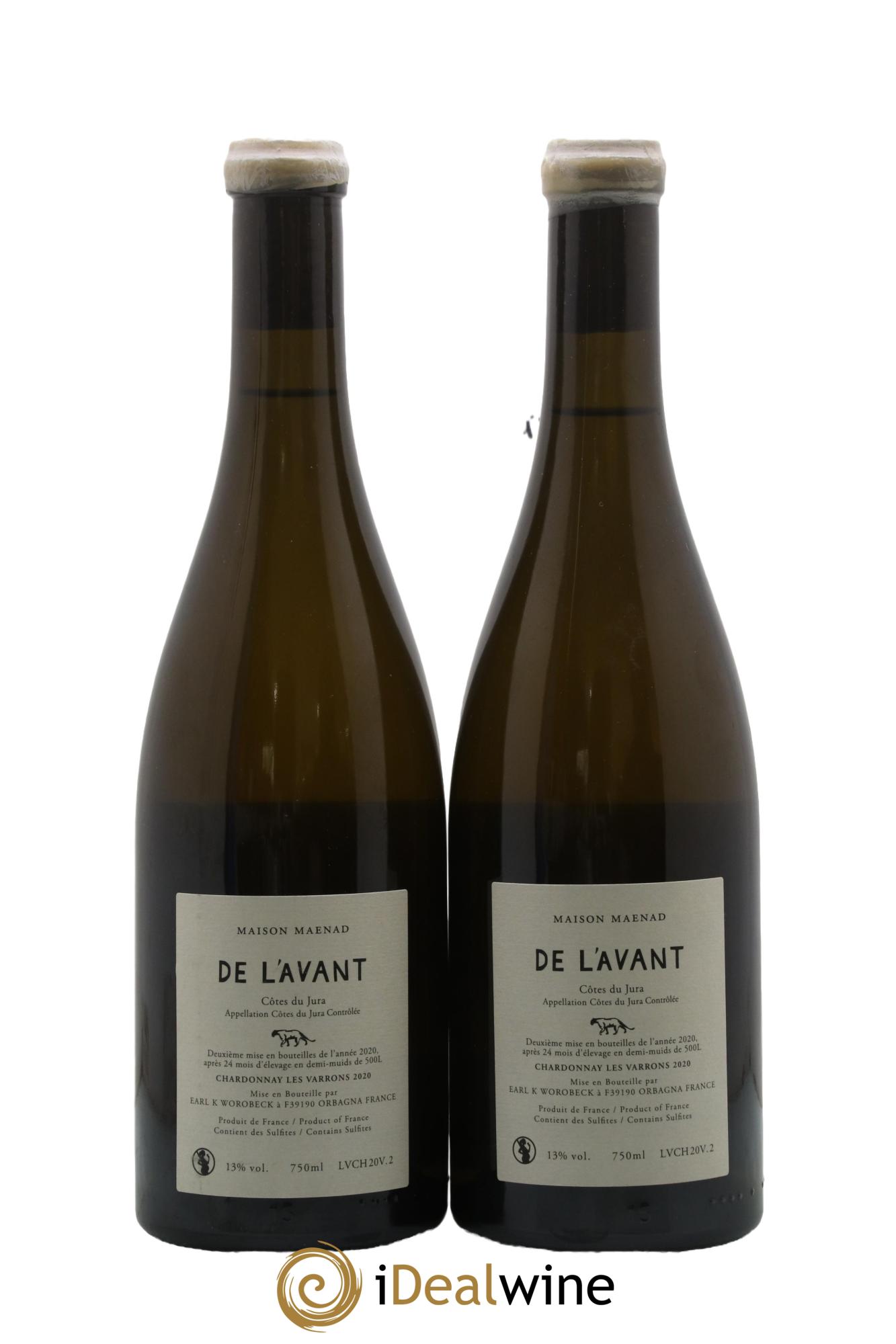 Côtes du Jura De l'Avant Les Varrons Katie Worobeck Maison Maenad 2020 - Lot de 2 bouteilles - 1