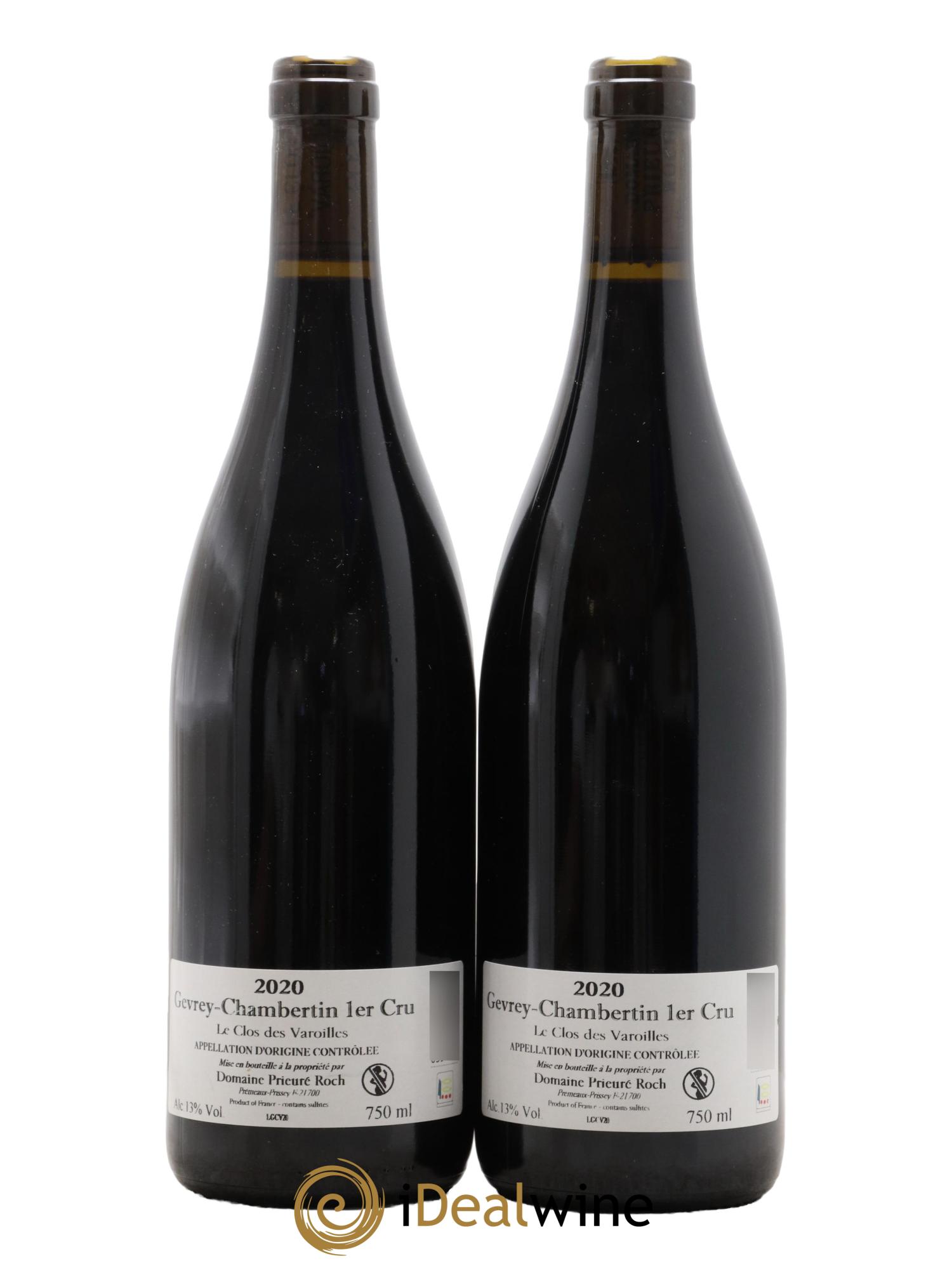 Gevrey-Chambertin 1er Cru Le Clos des Varoilles Monopole Prieuré Roch 2020 - Lotto di 2 bottiglie - 1