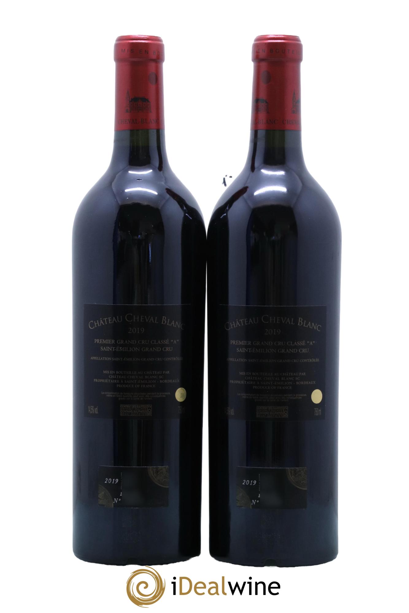 Château Cheval Blanc 1er Grand Cru Classé A 2019 - Lot de 2 bouteilles - 1