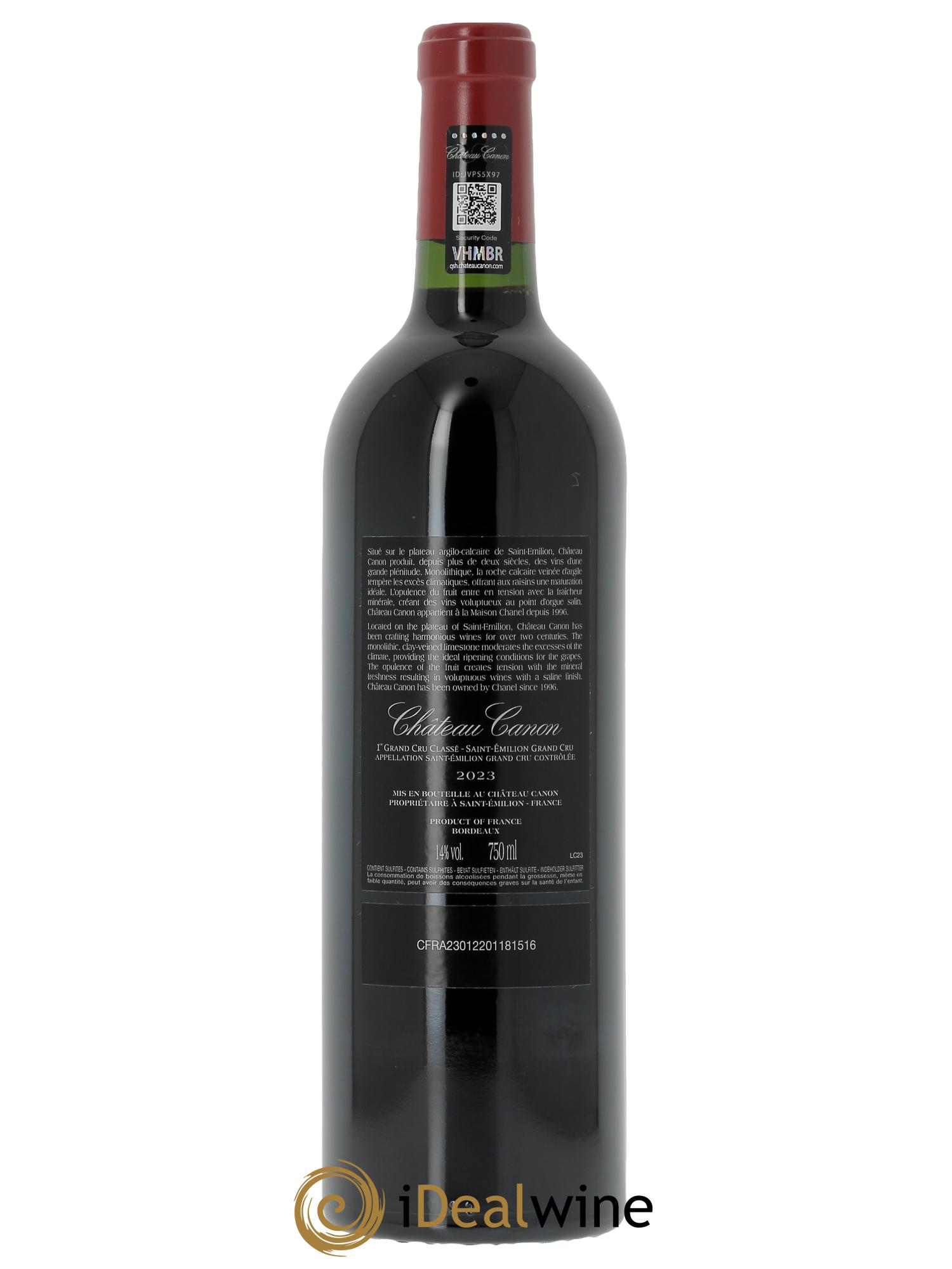 Château Canon 1er Grand Cru Classé B (Original-holzkiste ab 6 Fl.) 2023 - Posten von 1 Flasche - 1