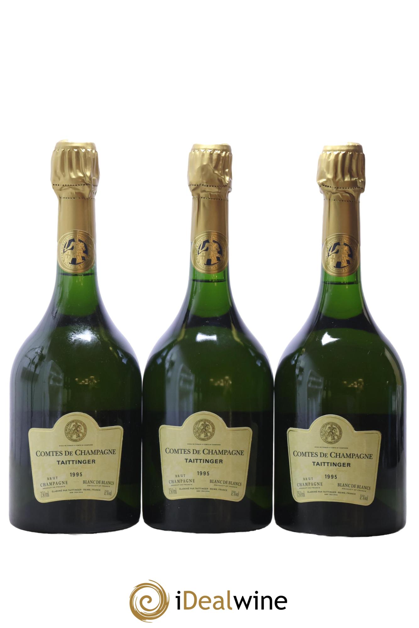 Comtes de Champagne Taittinger 1995 - Lotto di 3 bottiglie - 0