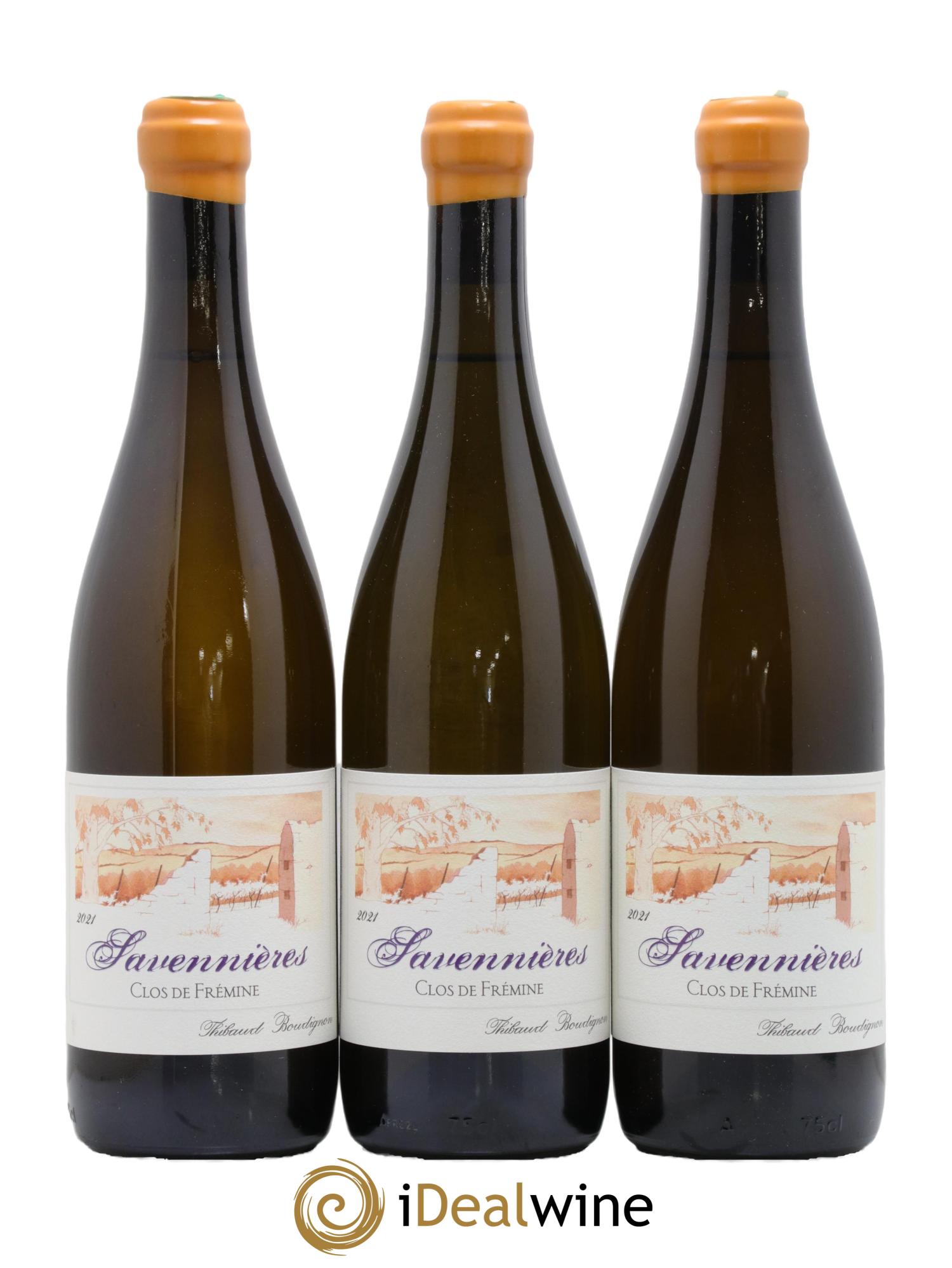 Savennières Clos de Frémine Thibaud Boudignon 2021 - Lot de 3 bouteilles - 0