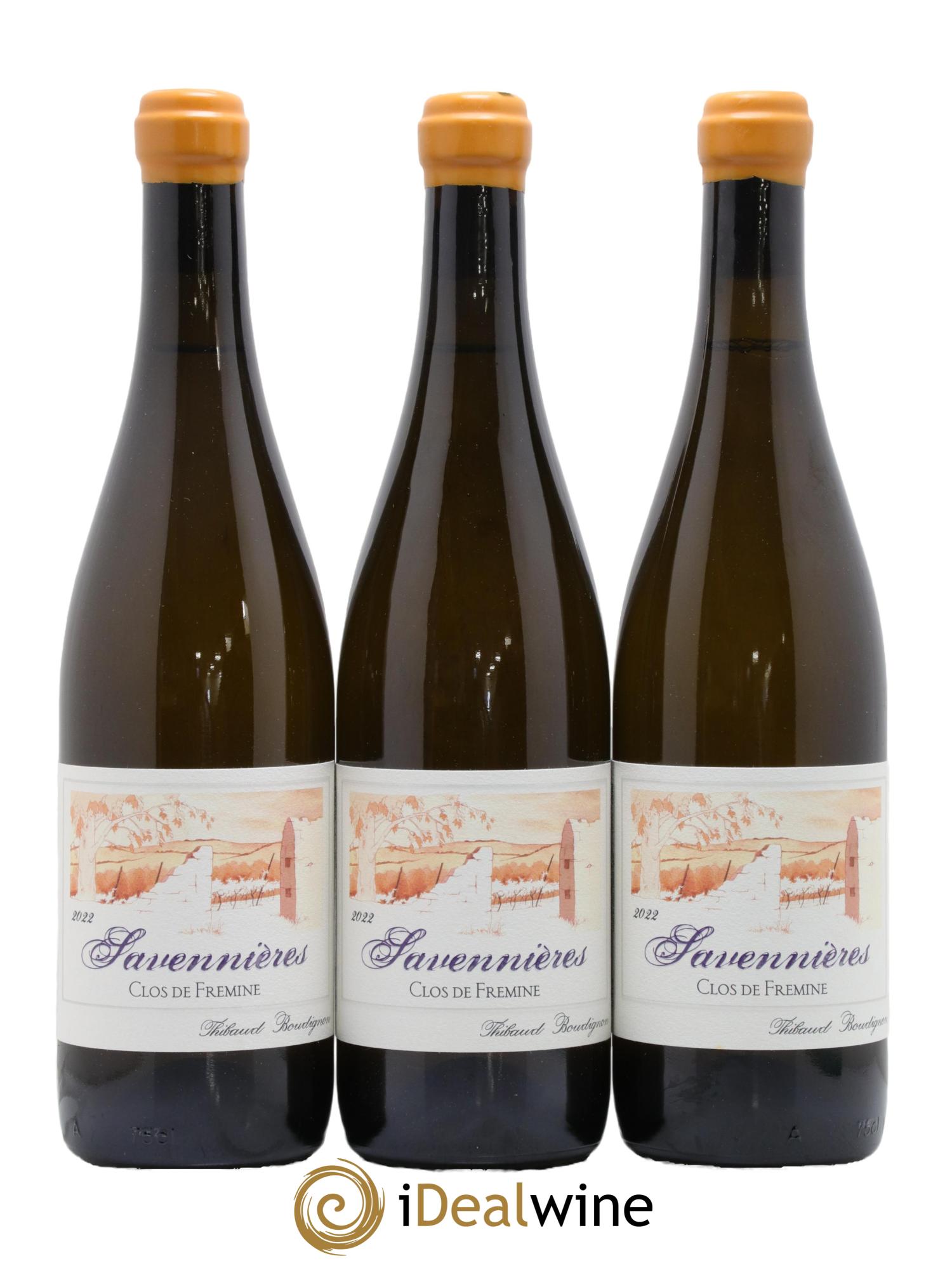 Savennières Clos de Frémine Thibaud Boudignon 2022 - Lot de 3 bouteilles - 0