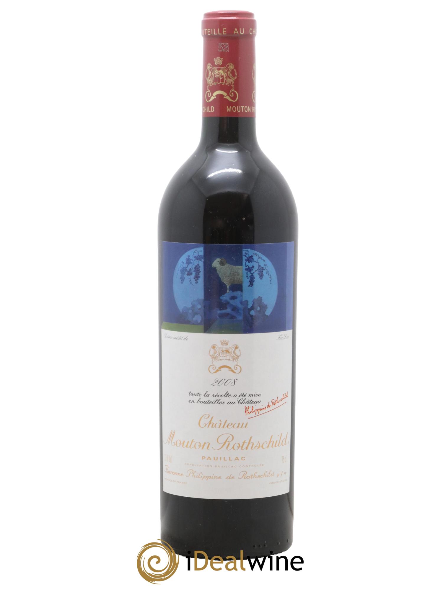 Château Mouton Rothschild 1er Grand Cru Classé 2008 - Lot de 1 bouteille - 0