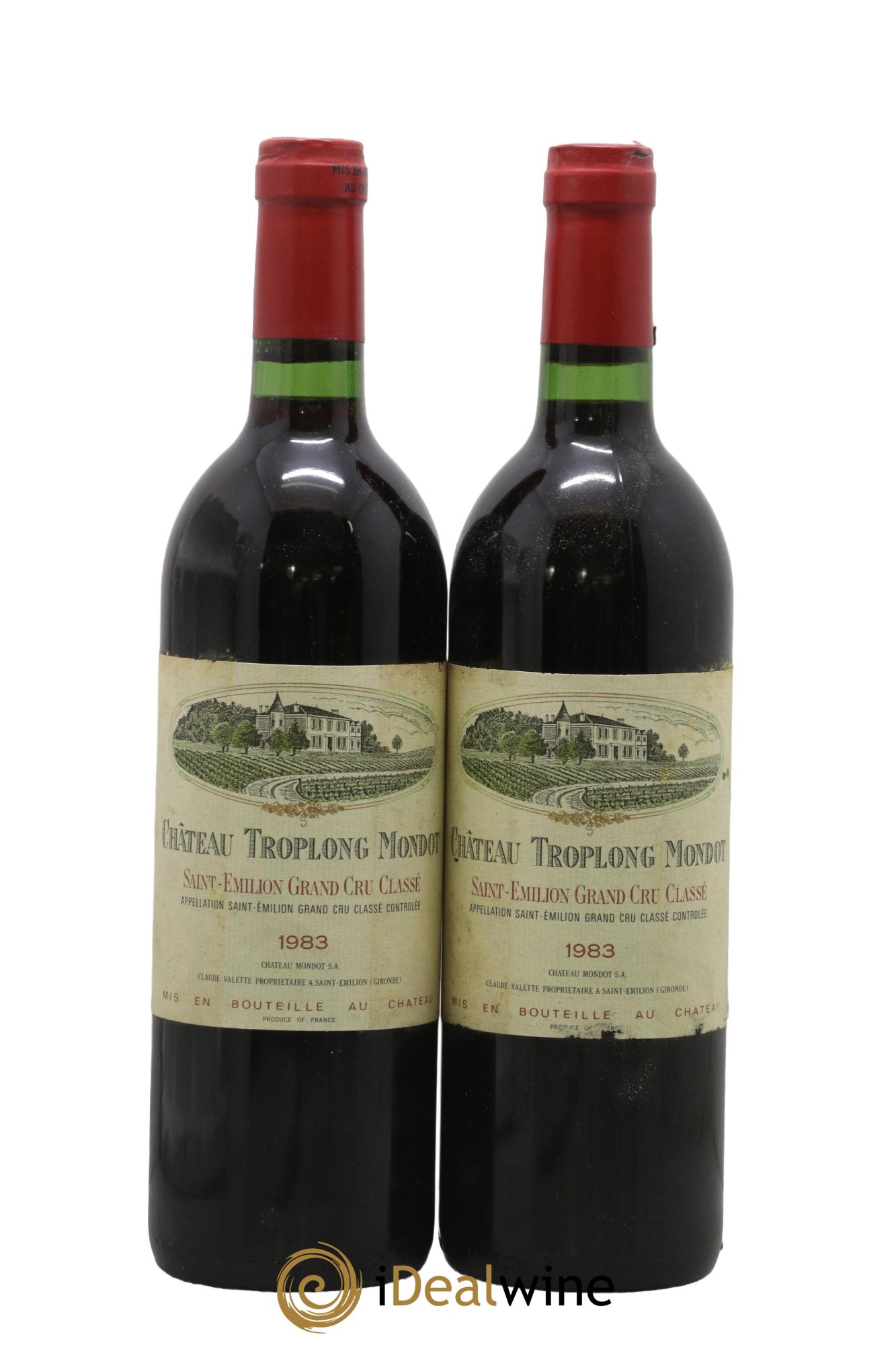 Château Troplong Mondot 1er Grand Cru Classé B 1983 - Lot of 2 bottles - 0