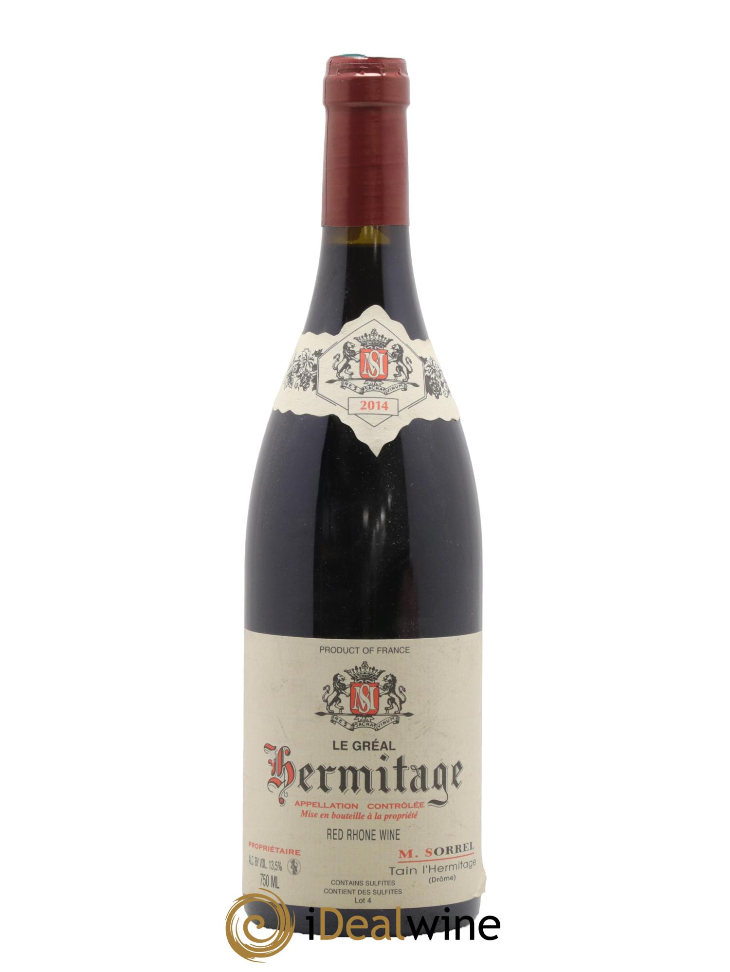 Hermitage Le Gréal Marc Sorrel 2014 - Lot de 1 bouteille - 0
