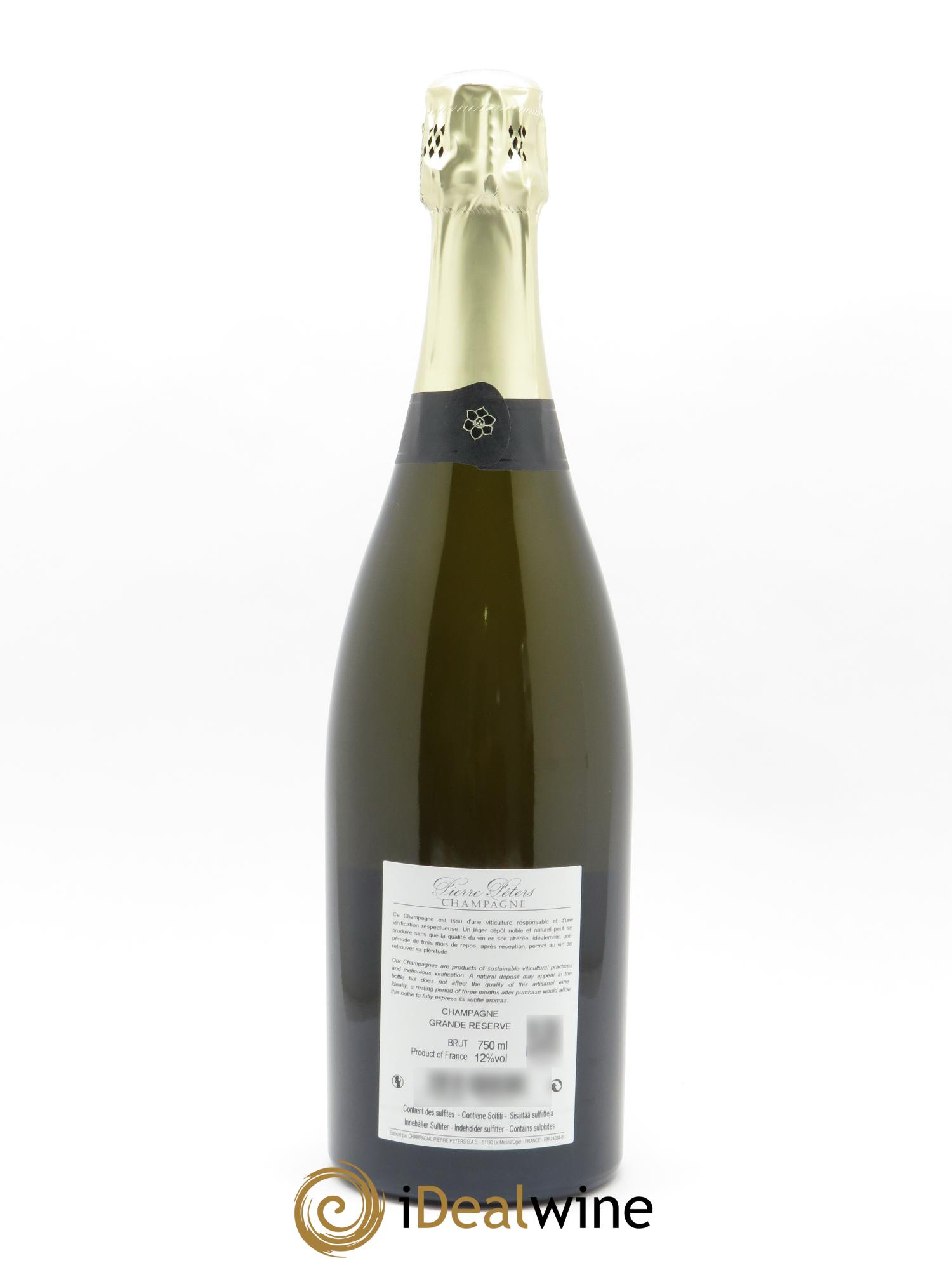 Champagne Grand Cru Blanc de Blancs Cuvée Grande Réserve Peters - Lot de 1 bouteille - 1