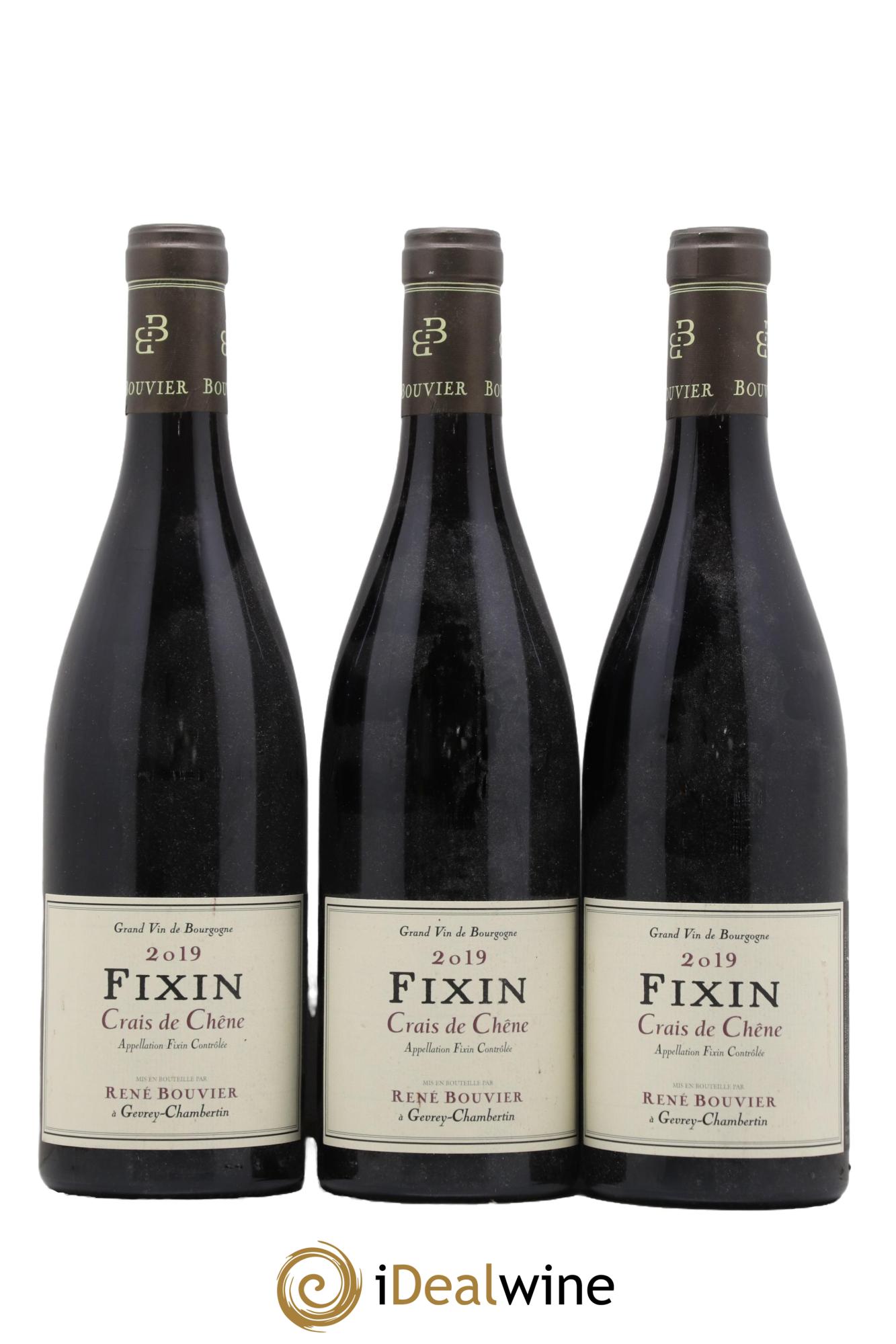 Fixin Crais de Chêne René Bouvier (Domaine) 2019 - Lot de 3 bouteilles - 0