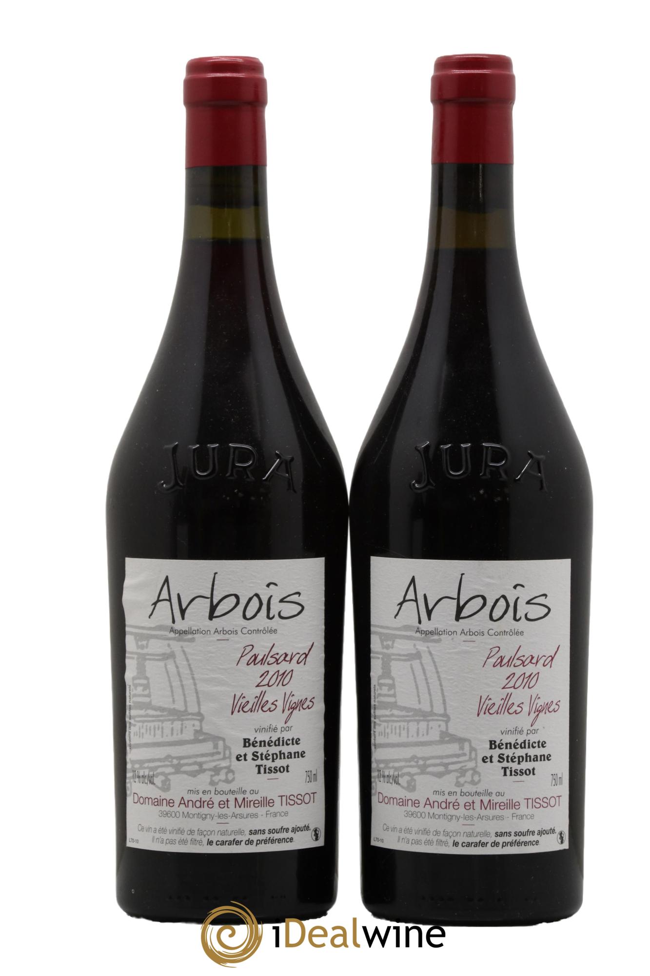 Arbois Poulsard Vieilles Vignes Bénédicte et Stéphane Tissot 2010 - Lot de 2 bouteilles - 0