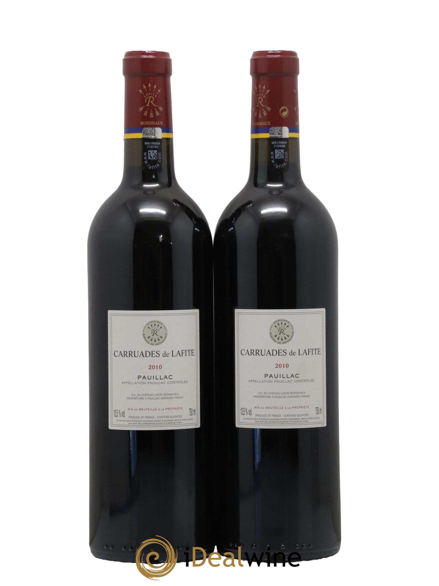 Carruades de Lafite Rothschild Second Vin 2010 - Lotto di 2 bottiglie - 1