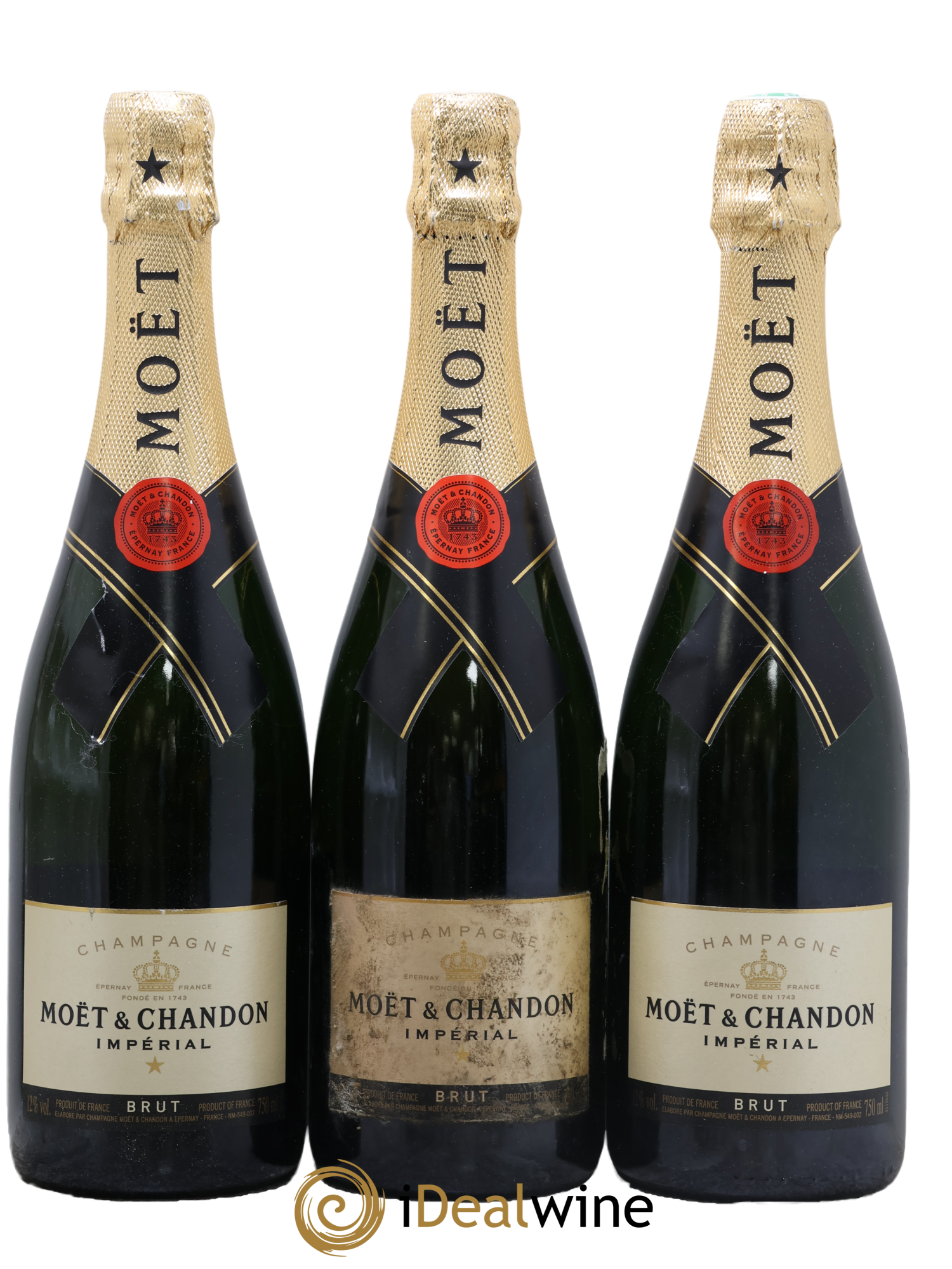 Impérial Brut Moët et Chandon - Posten von 3 Flaschen - 0
