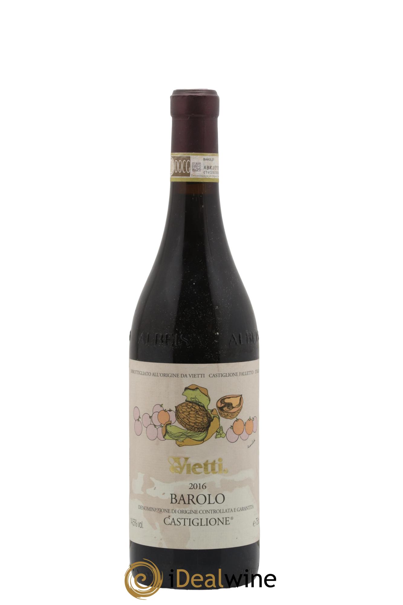 Barolo DOCG Castiglione Vietti 2016 - Lot de 1 bouteille - 0