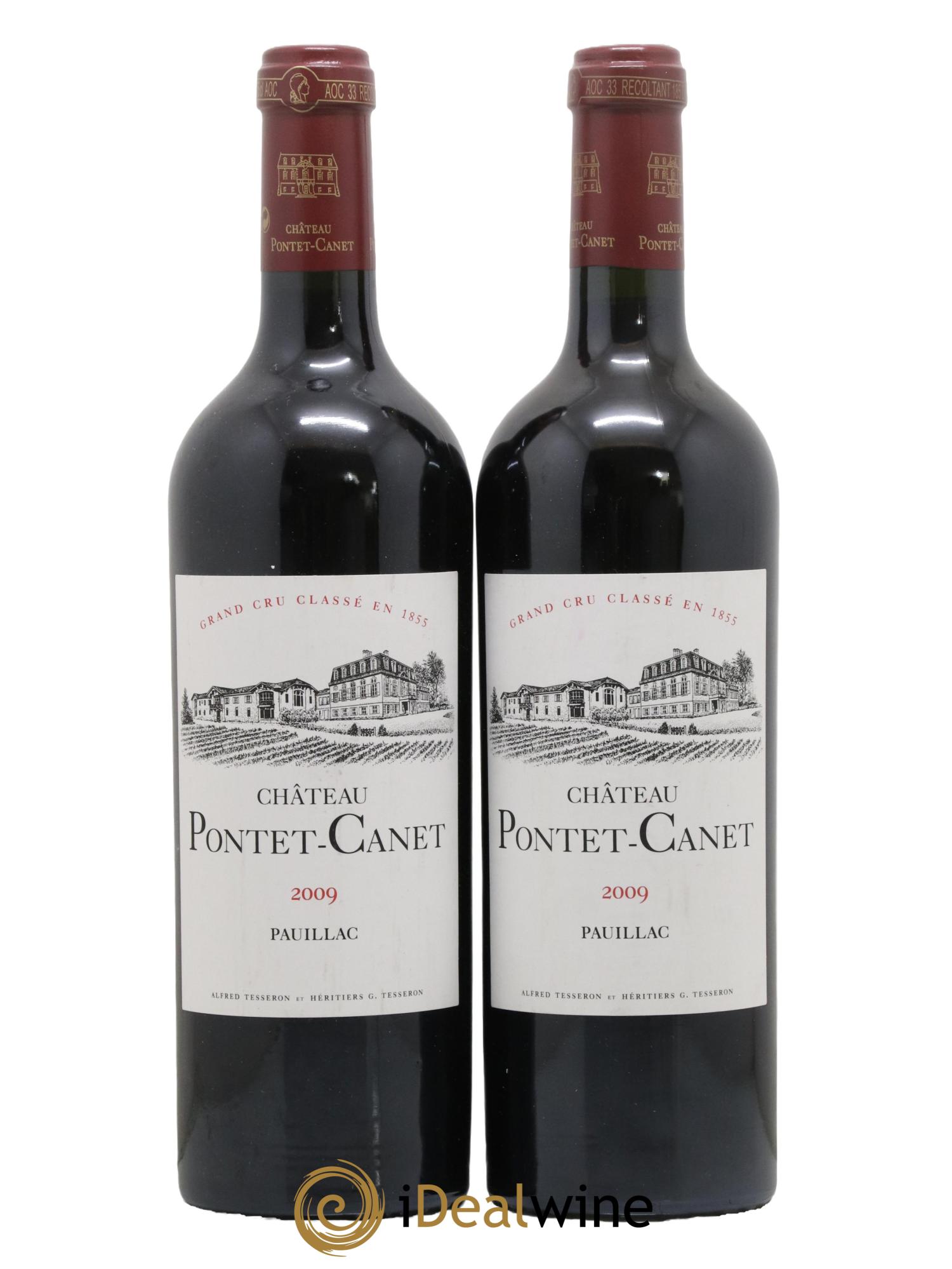 Château Pontet Canet 5ème Grand Cru Classé 2009 - Lot de 2 bouteilles - 0