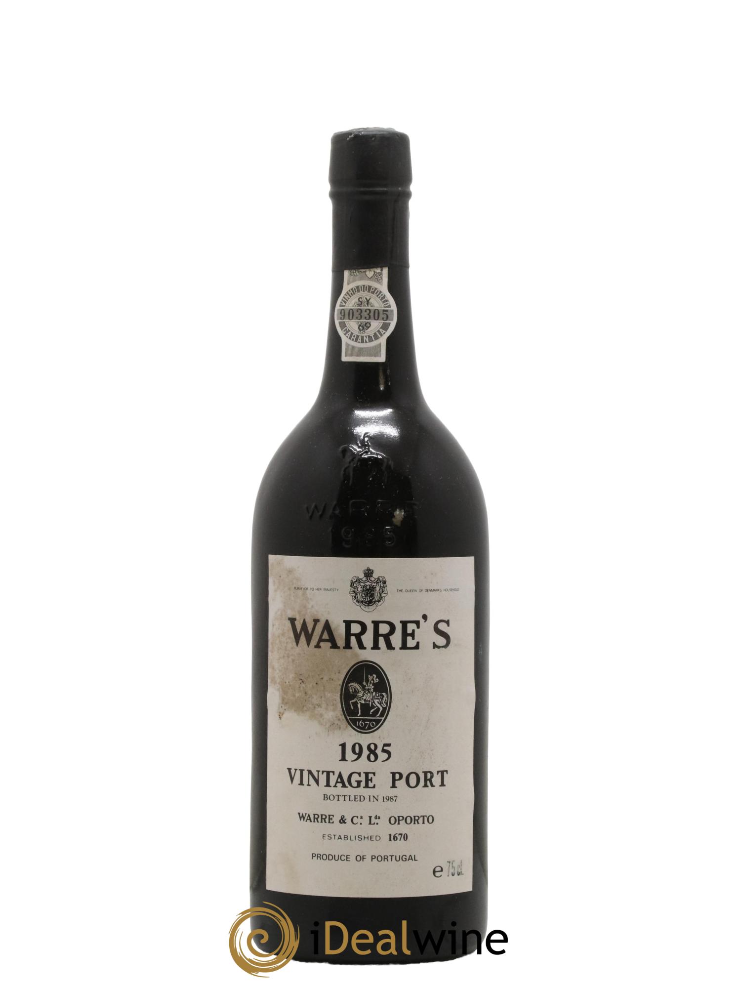 Porto Vintage port Warre's 1985 - Lot de 1 bouteille - 0