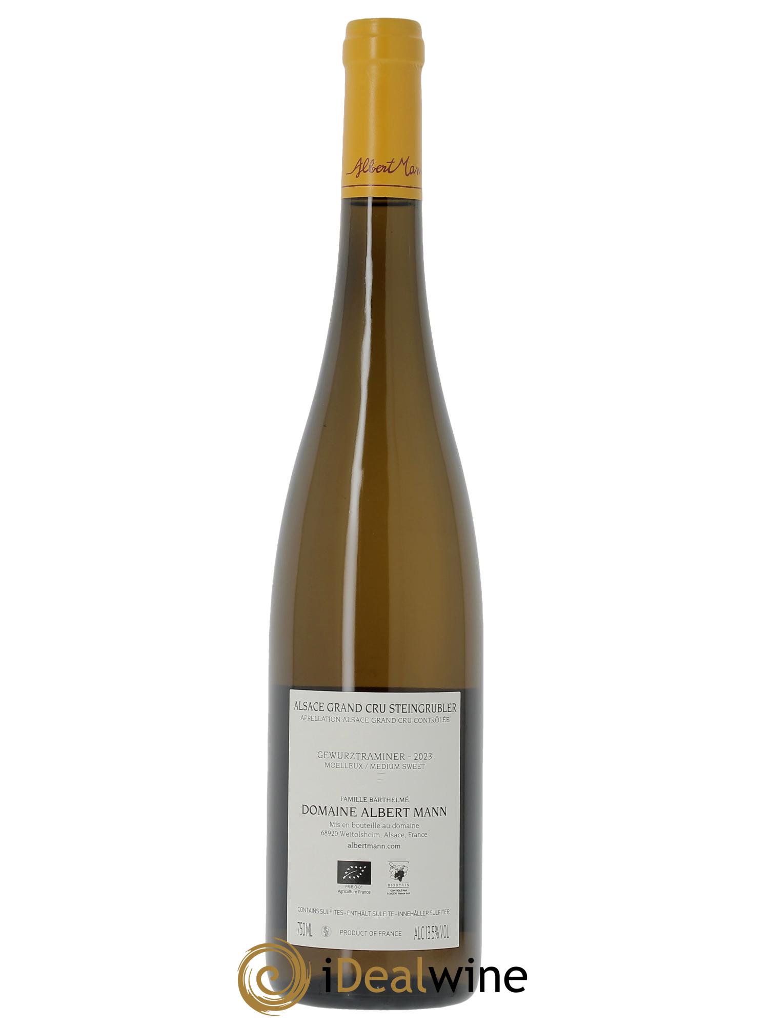 Alsace Gewurztraminer Grand Cru Steingrübler Albert Mann  2023 - Lot de 1 bouteille - 1